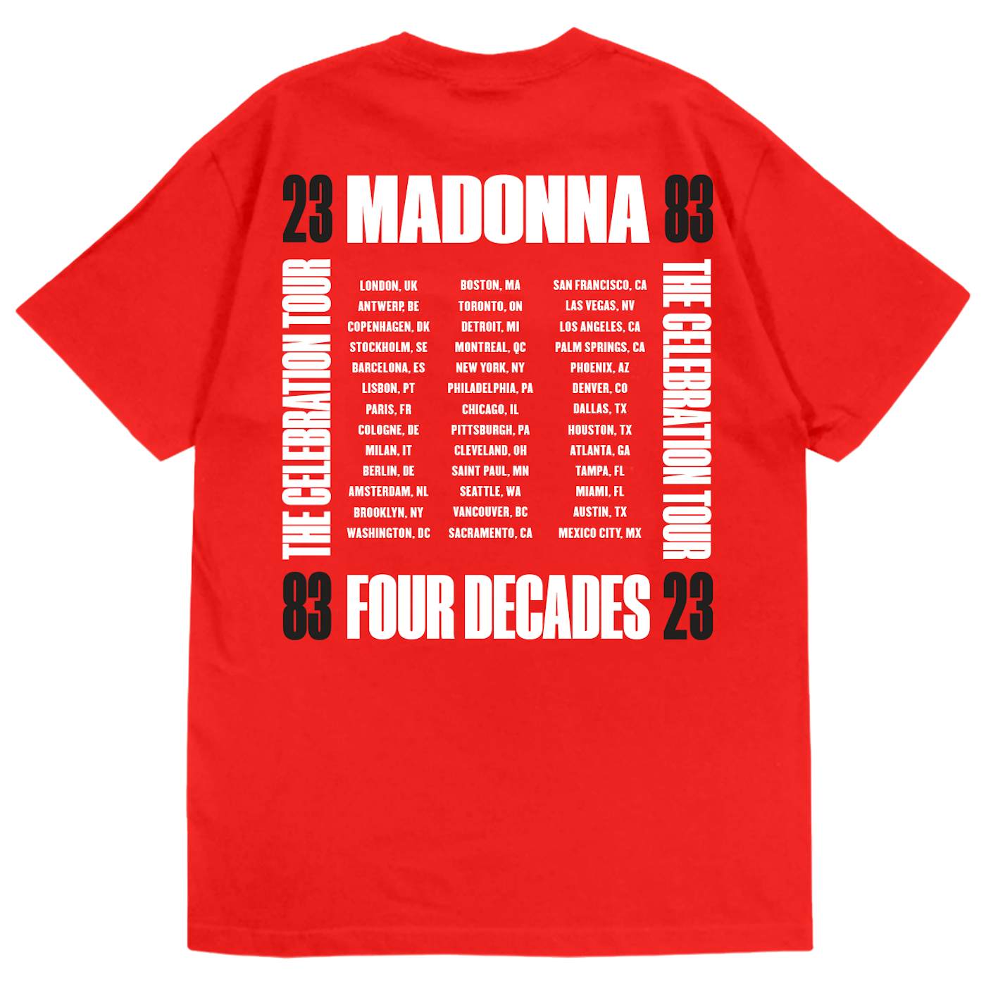 Madonna The Celebration Tour Red Tee
