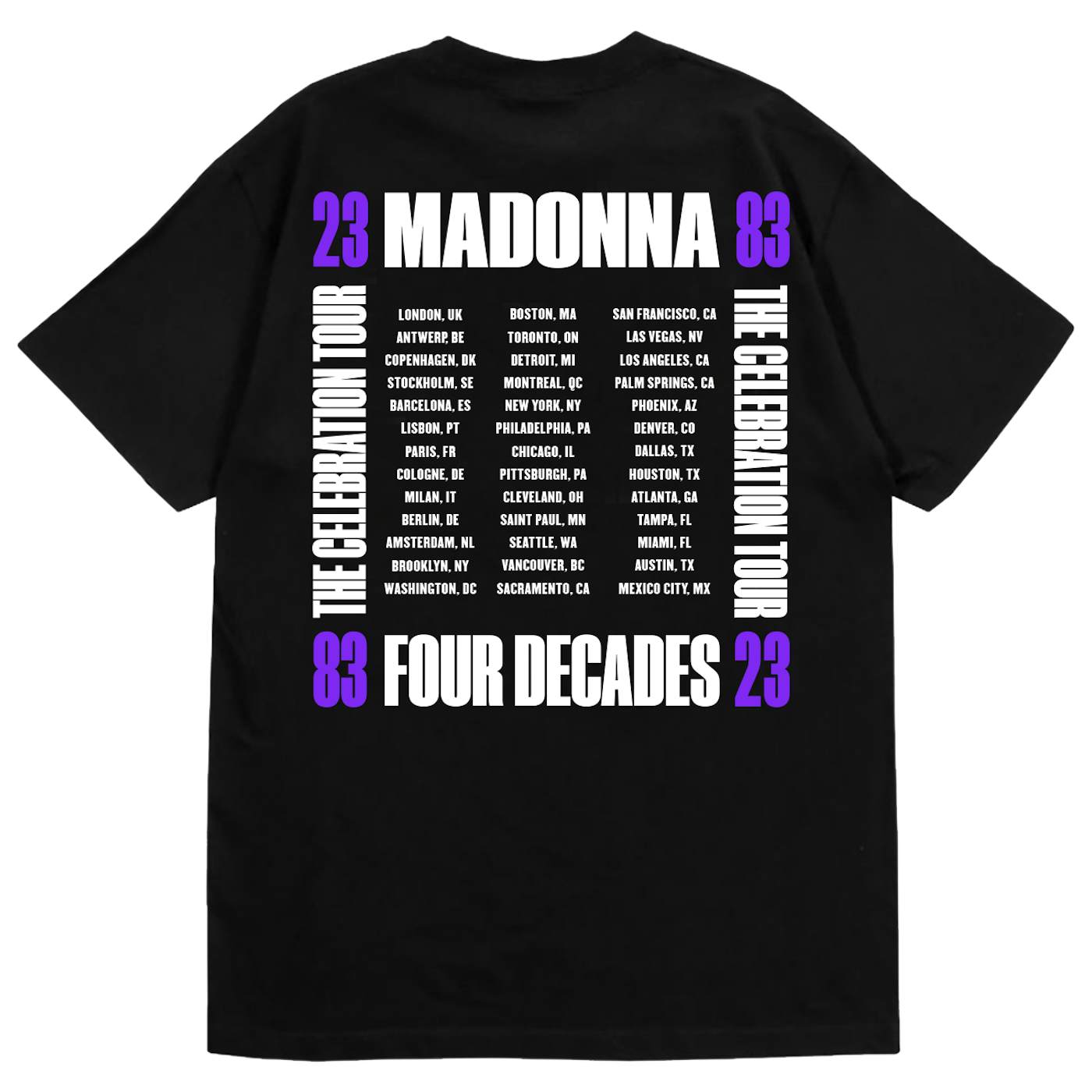 Madonna The Celebration Tour Black Tee
