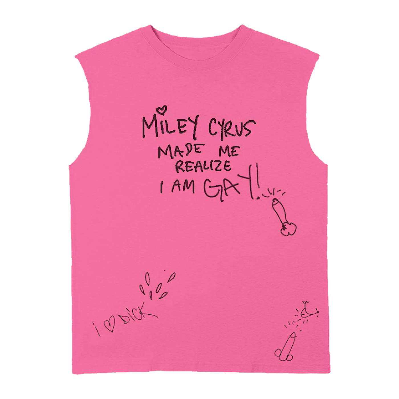 Miley Cyrus MILEY MADE ME GAY Muscle Tee