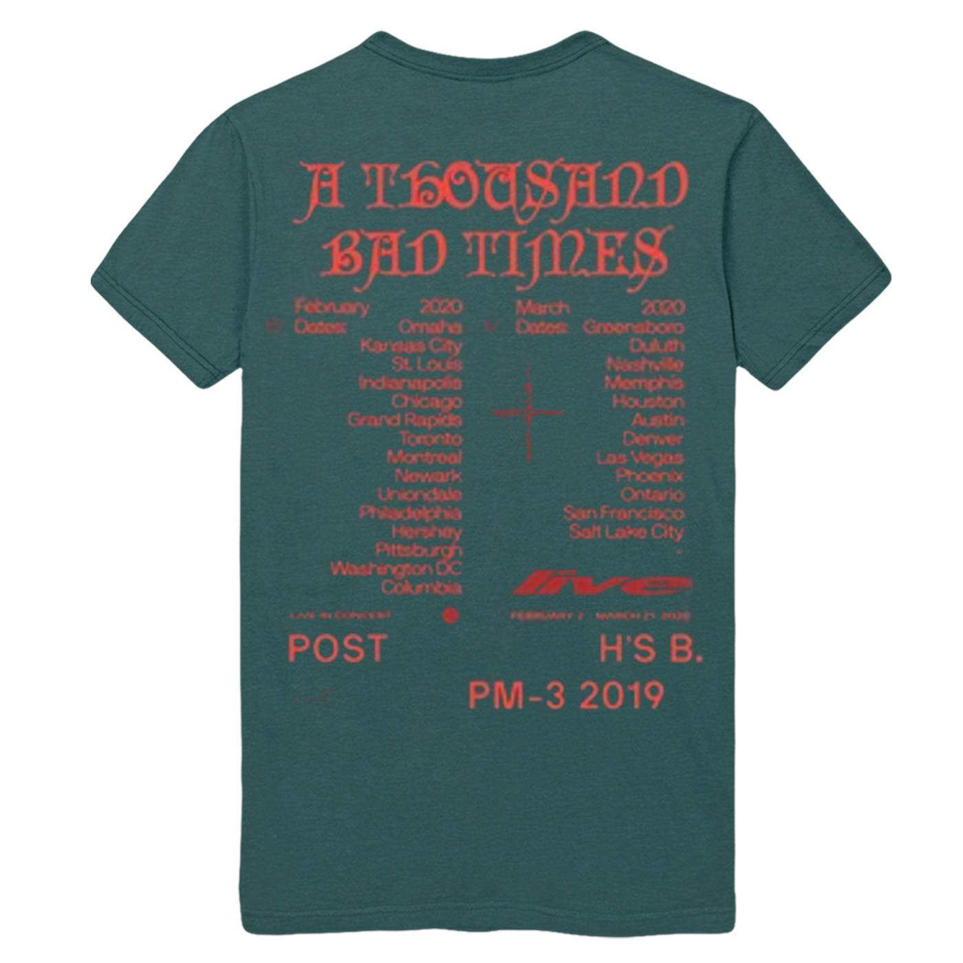 Post Malone A Thousand Bad Times Tour Tee