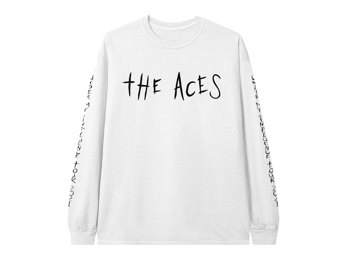 The Aces Under My Influence Smokey Marble LP/T-Shirt Bundle – Red