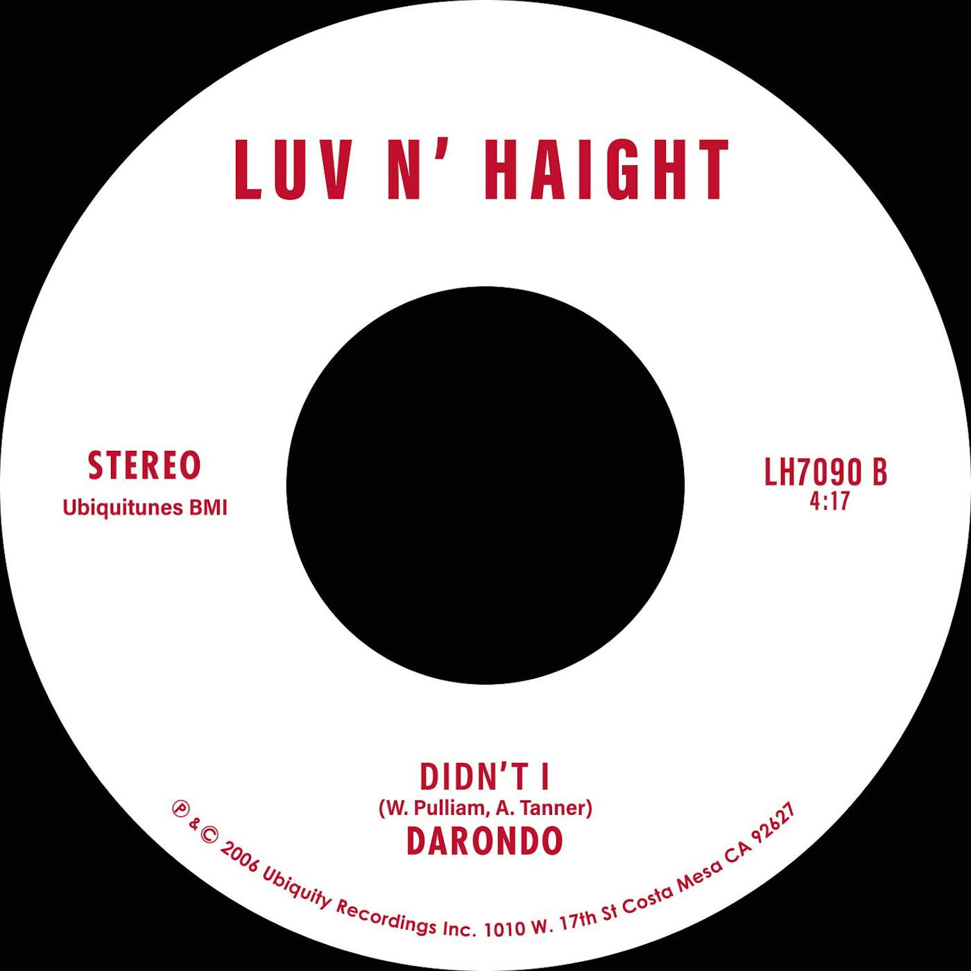 Darondo Listen To My Song/Didn't I Vinyl Record