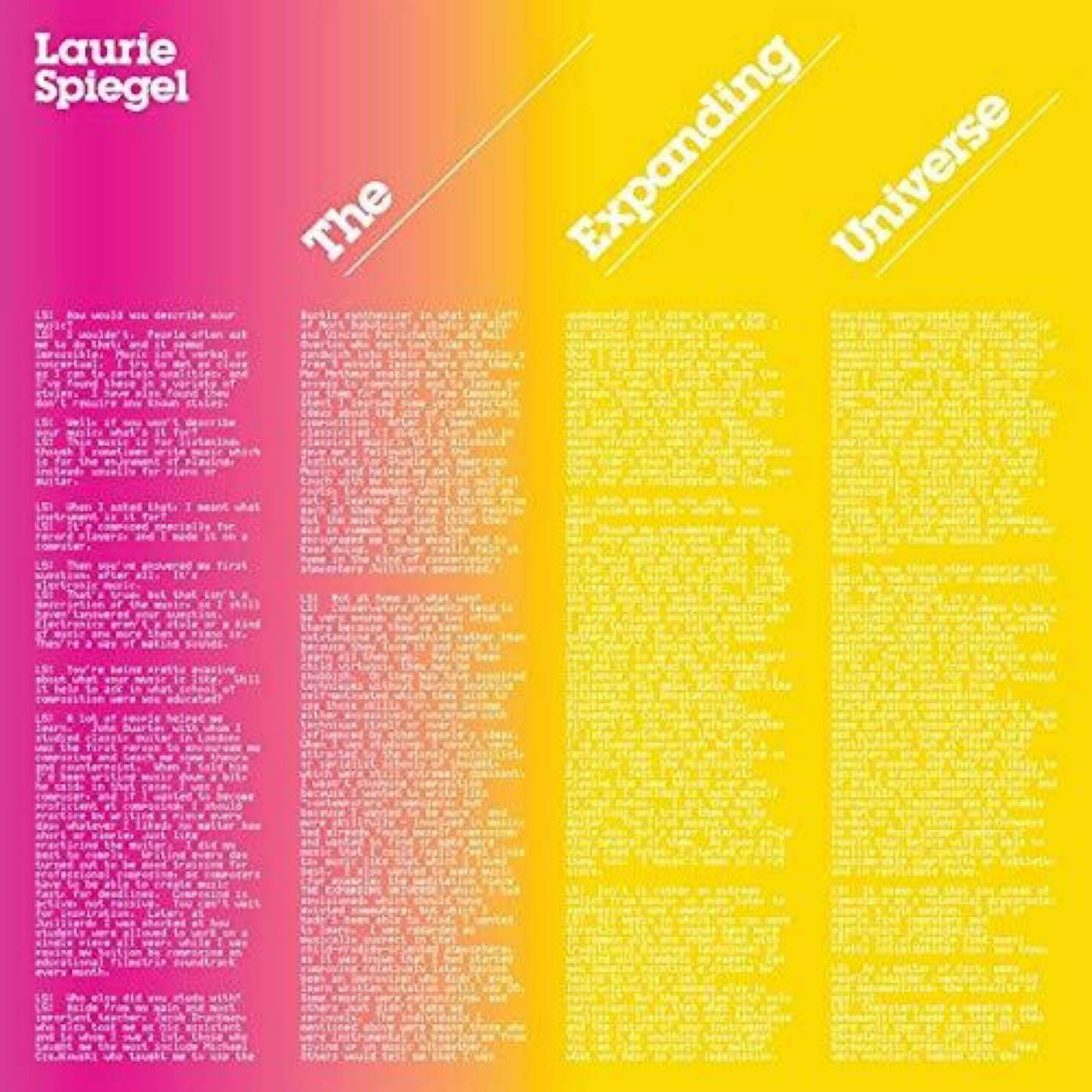 Laurie Spiegel EXPANDING UNIVERSE (2CD) CD