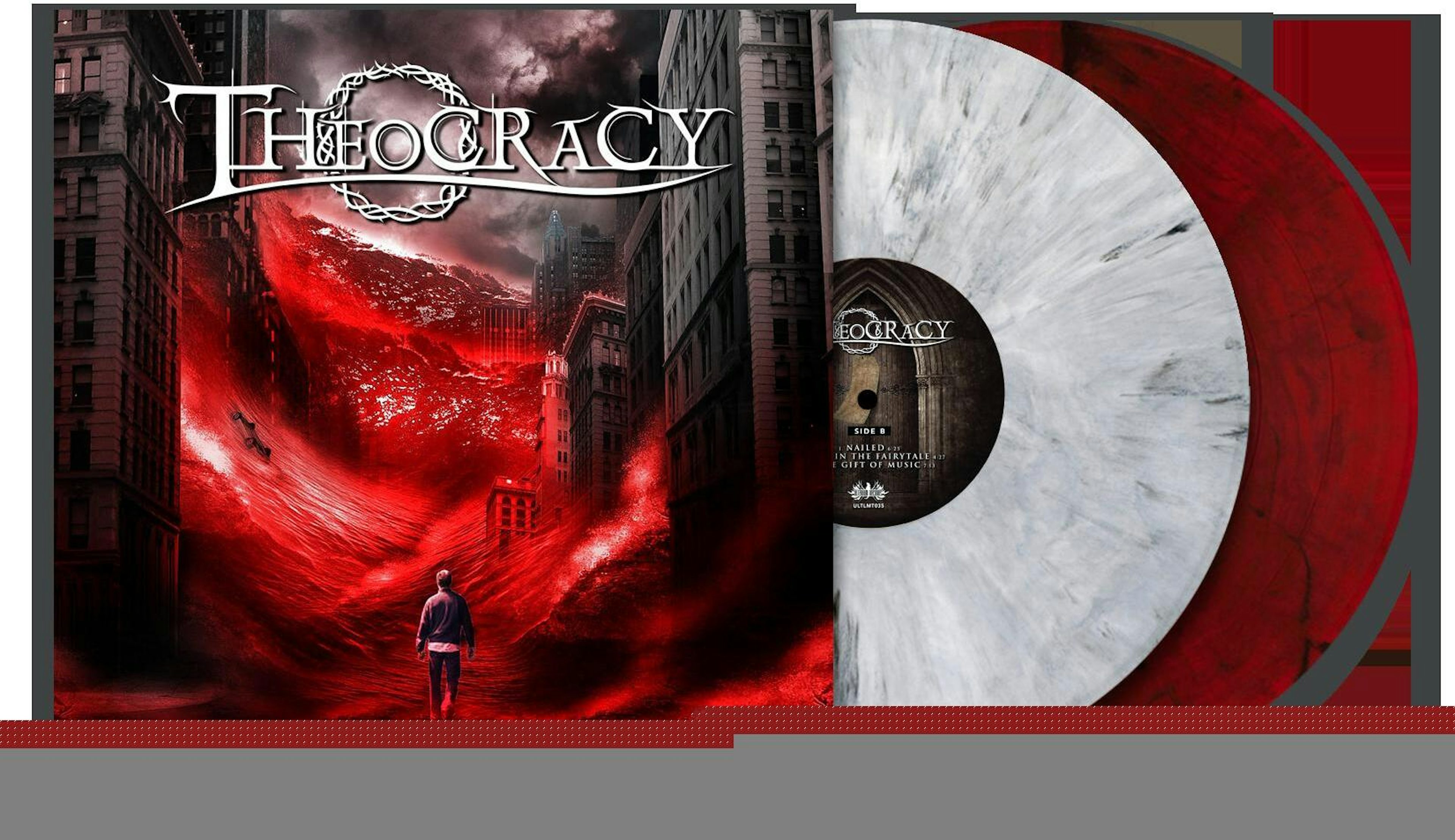 Theocracy As The World Bleeds (White/Black Marble Vinyl Record