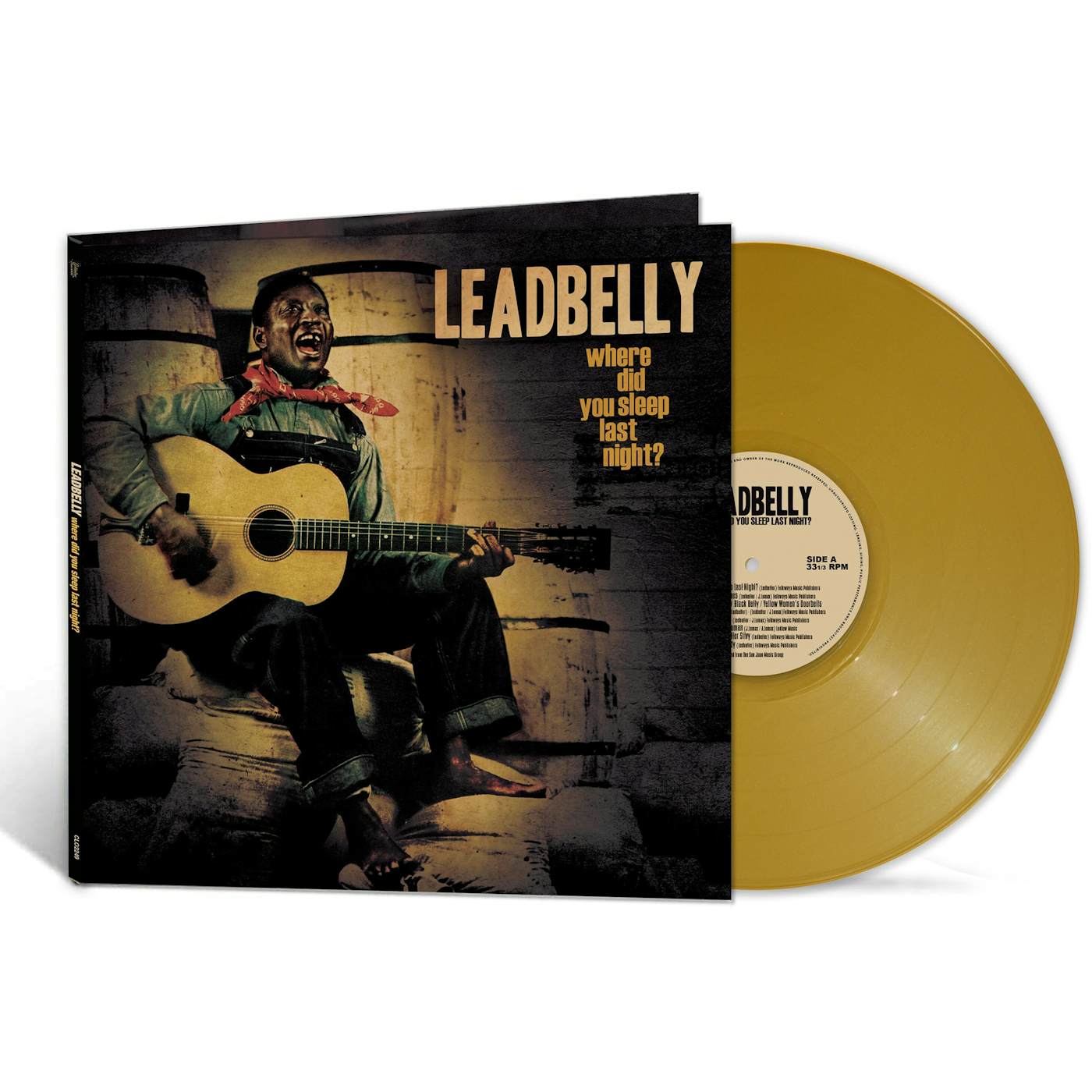 Leadbelly WHERE DID YOU SLEEP LAST NIGHT? (GOLD VINYL) Vinyl Record
