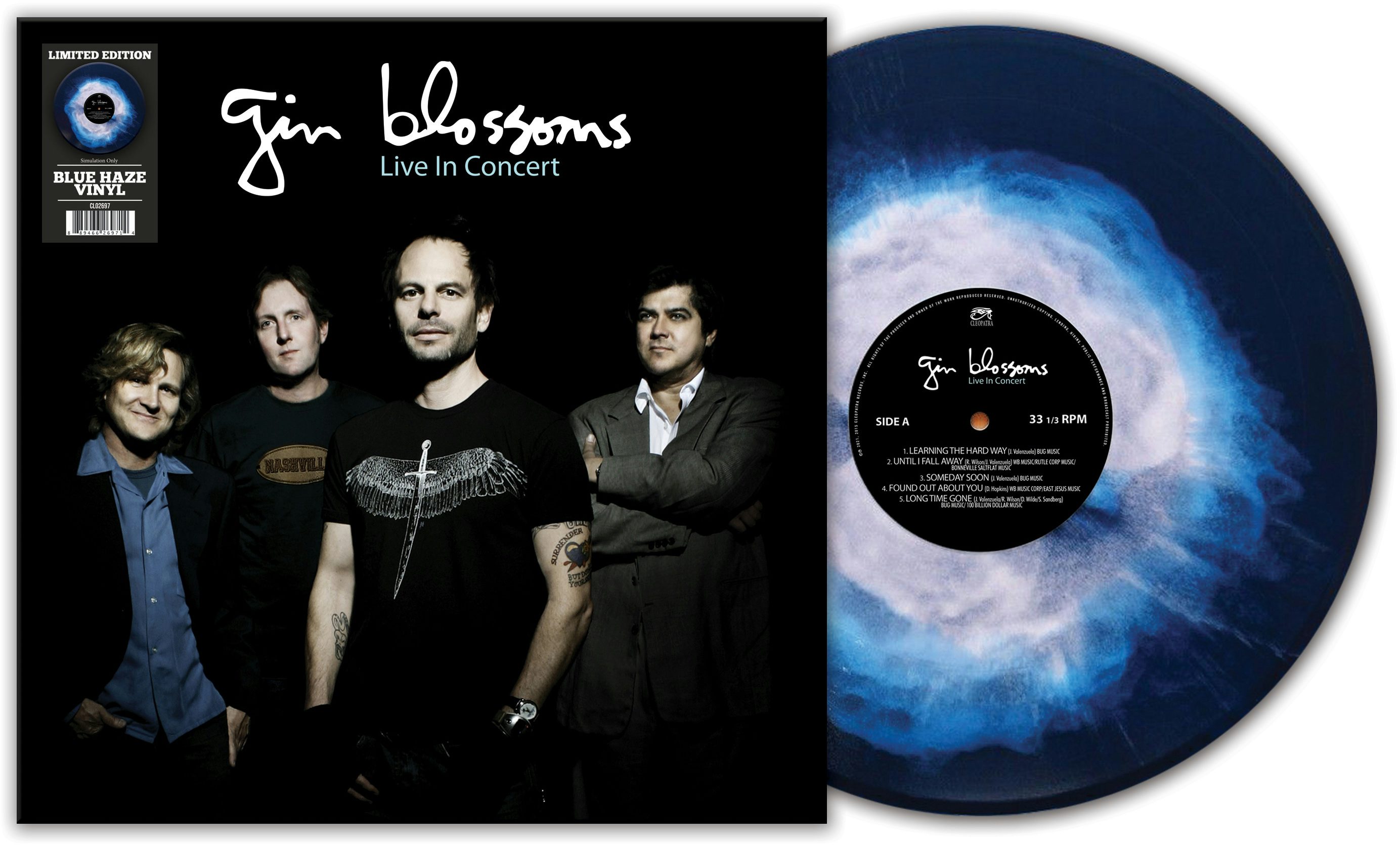 Gin Blossoms LIVE IN CONCERT (BLUE & WHITE HAZE VINYL) Vinyl Record