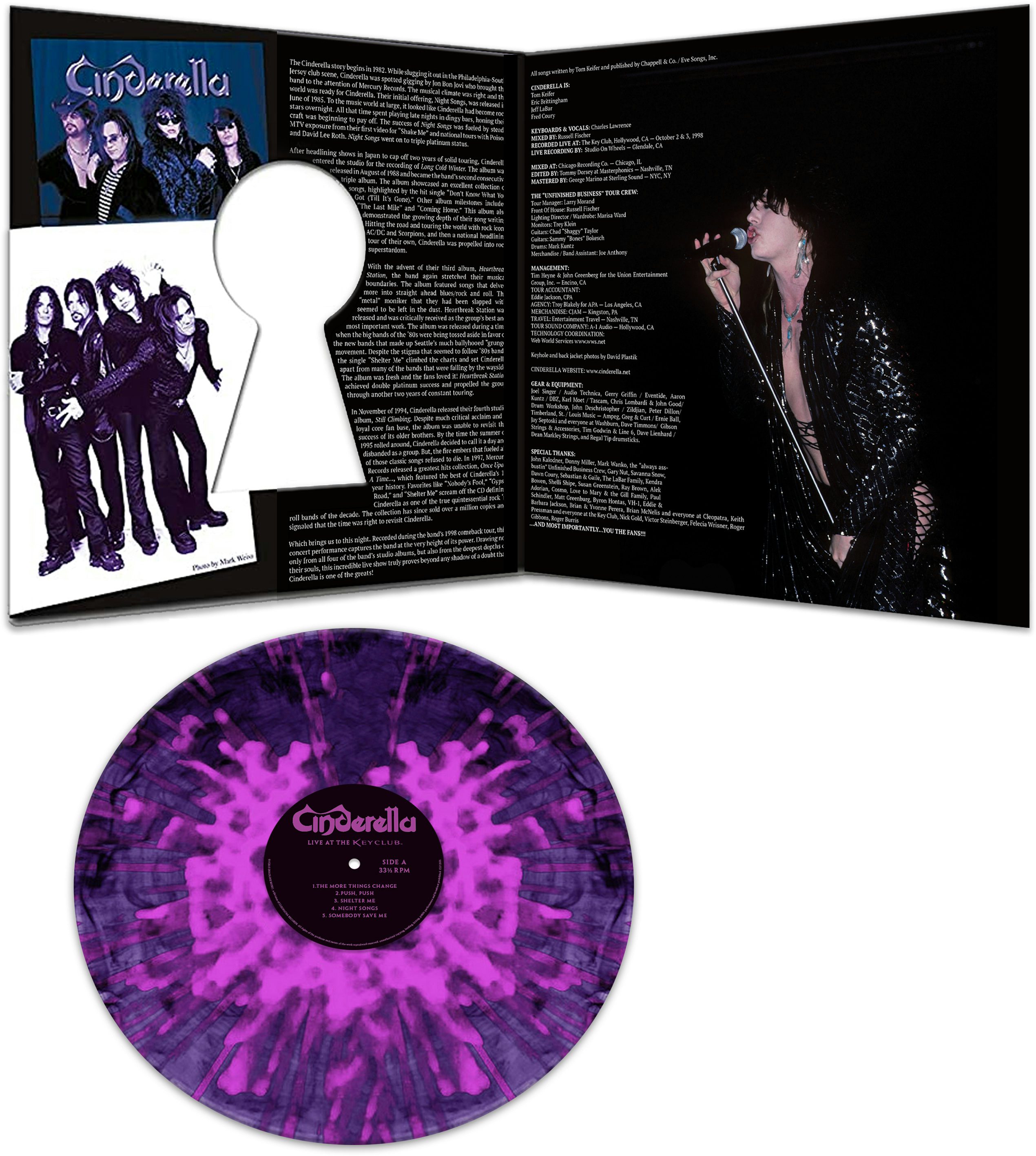 Cinderella Live At The Key Club Marble Purple Spl Vinyl Record