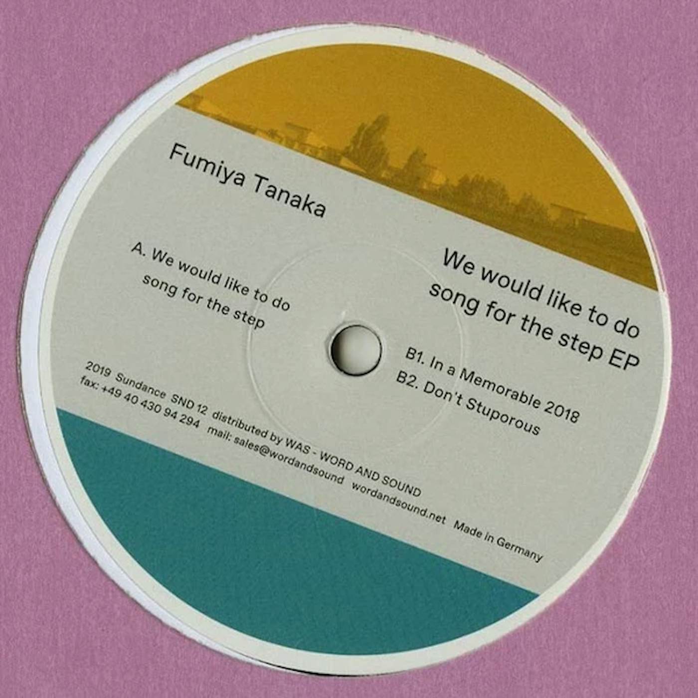 Fumiya Tanaka We Would Like To Do Song For The Step EP Vinyl Record
