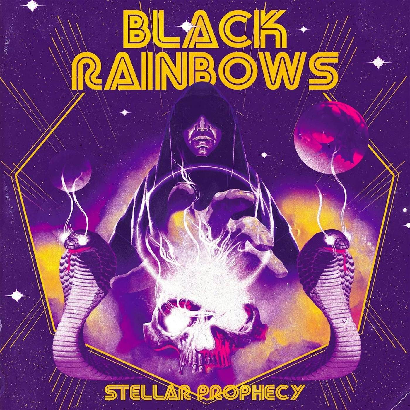 Black Rainbows STELLAR PROPHECY (RED BACKGROUND SPLATTER) Vinyl Record