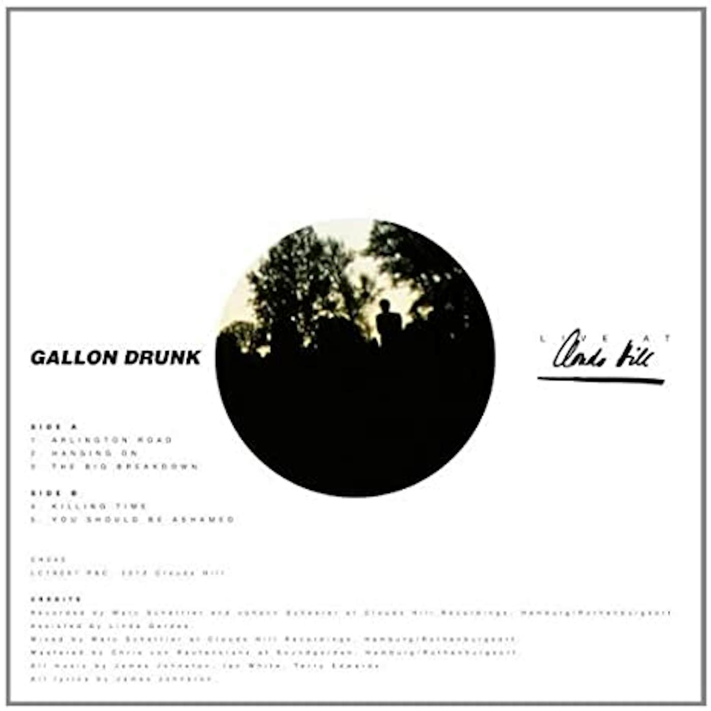 Gallon Drunk Live At Clouds Hill Vinyl Record