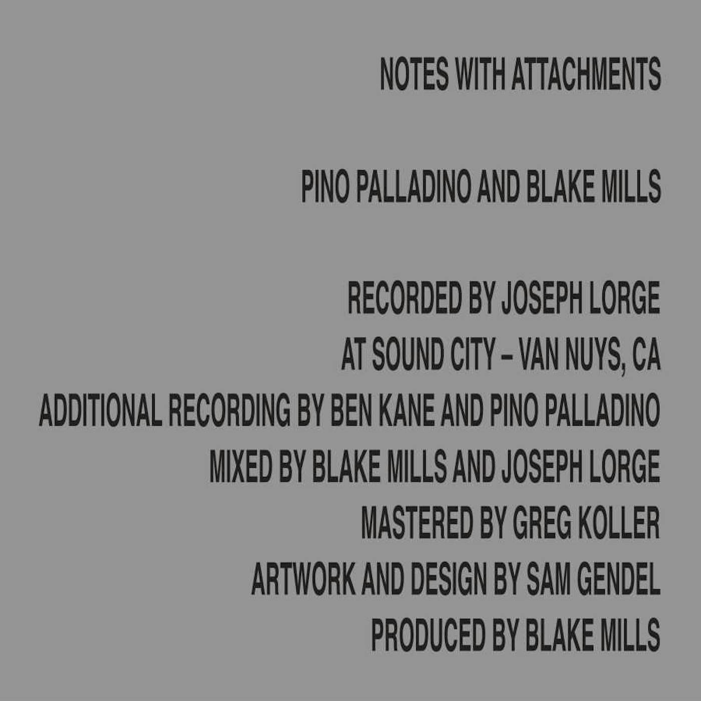 Pino Palladino / Blake Mills NOTES WITH ATTACHMENTS CD