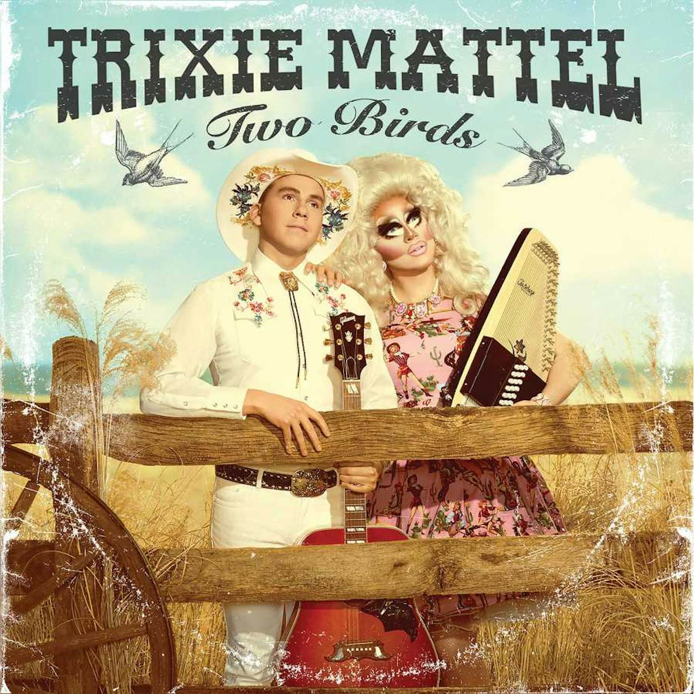 Trixie Mattel Two Birds, One Stone (LP)(Clear w/Pink blob) Vinyl Record