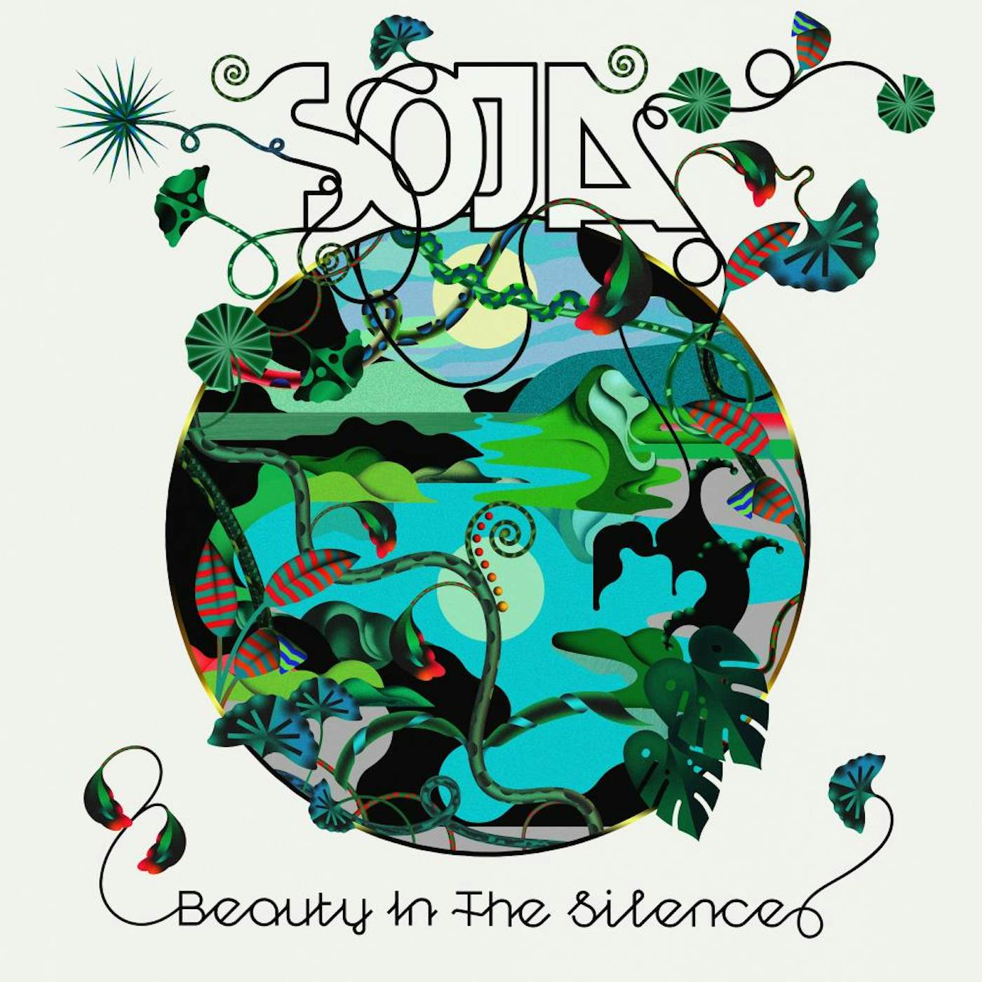 SOJA BEAUTY IN THE SILENCE (WHITE WITH GREEN/BLUE/RED SPLATTER VINYL) Vinyl Record