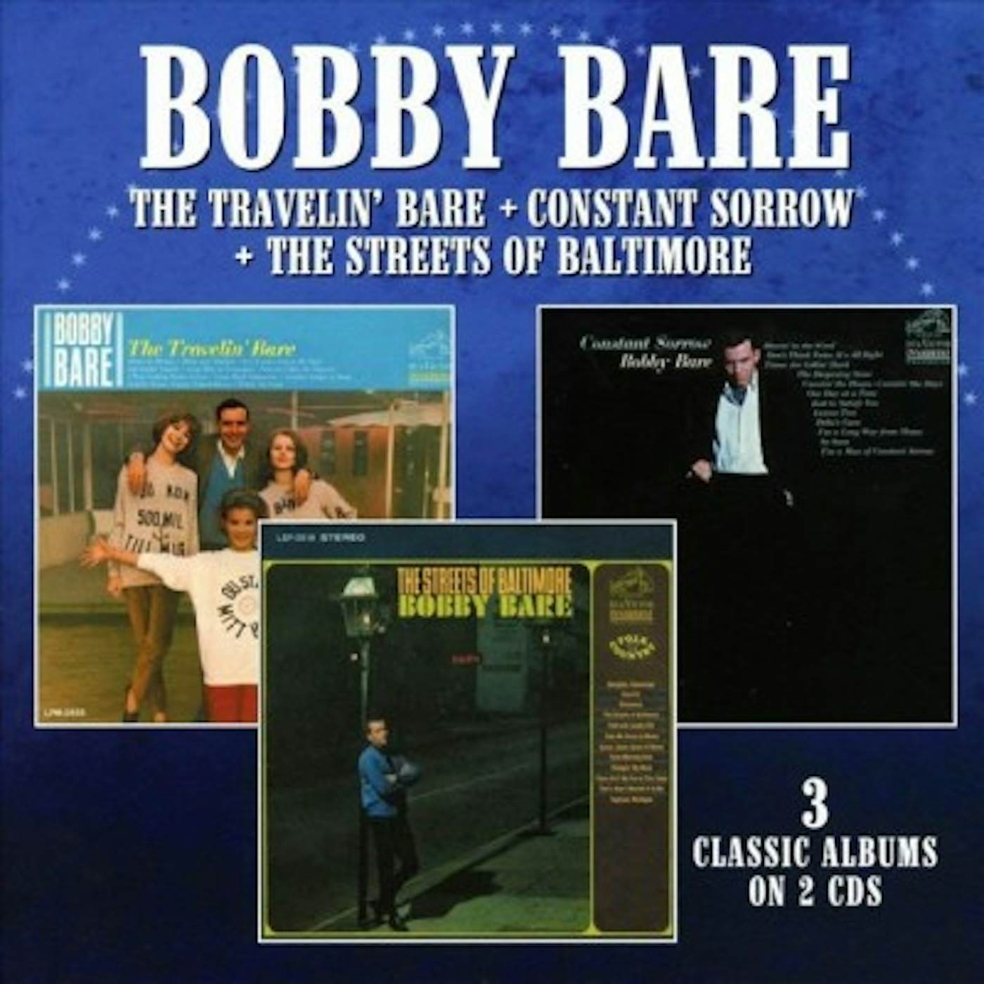 Bobby Bare Travelin' Bare/Constant Sorrow/The Streets of Baltimore CD