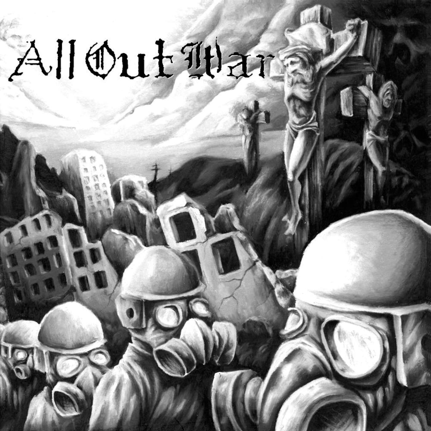 All Out War FOR THOSE WHO WERE CRUCIFIED Vinyl Record