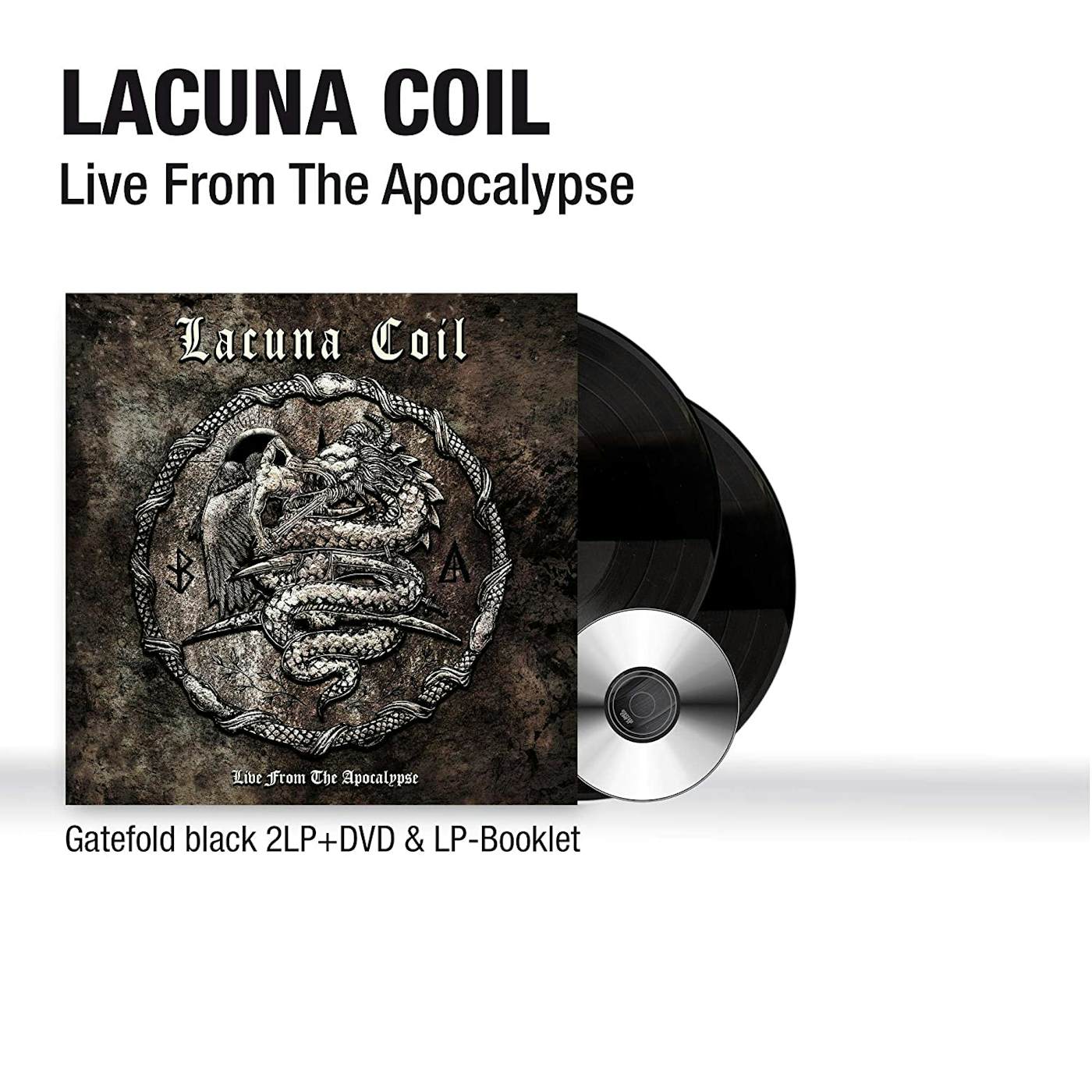 Lacuna Coil LIVE FROM THE APOCALYPSE (2LP/DVD/BOOKLET) Vinyl Record