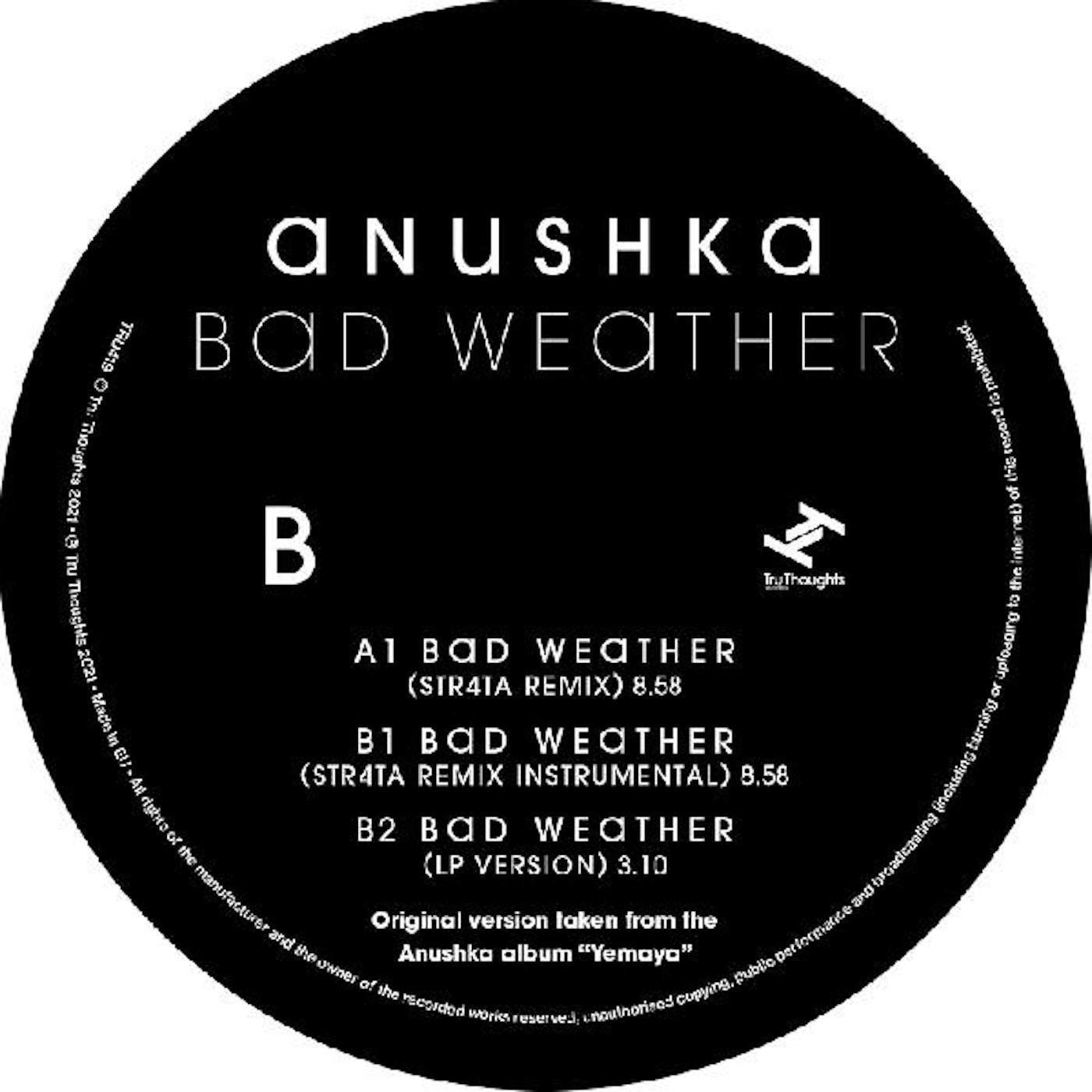 Anushka Bad Weather / Str4 Ta Remix Vinyl Record