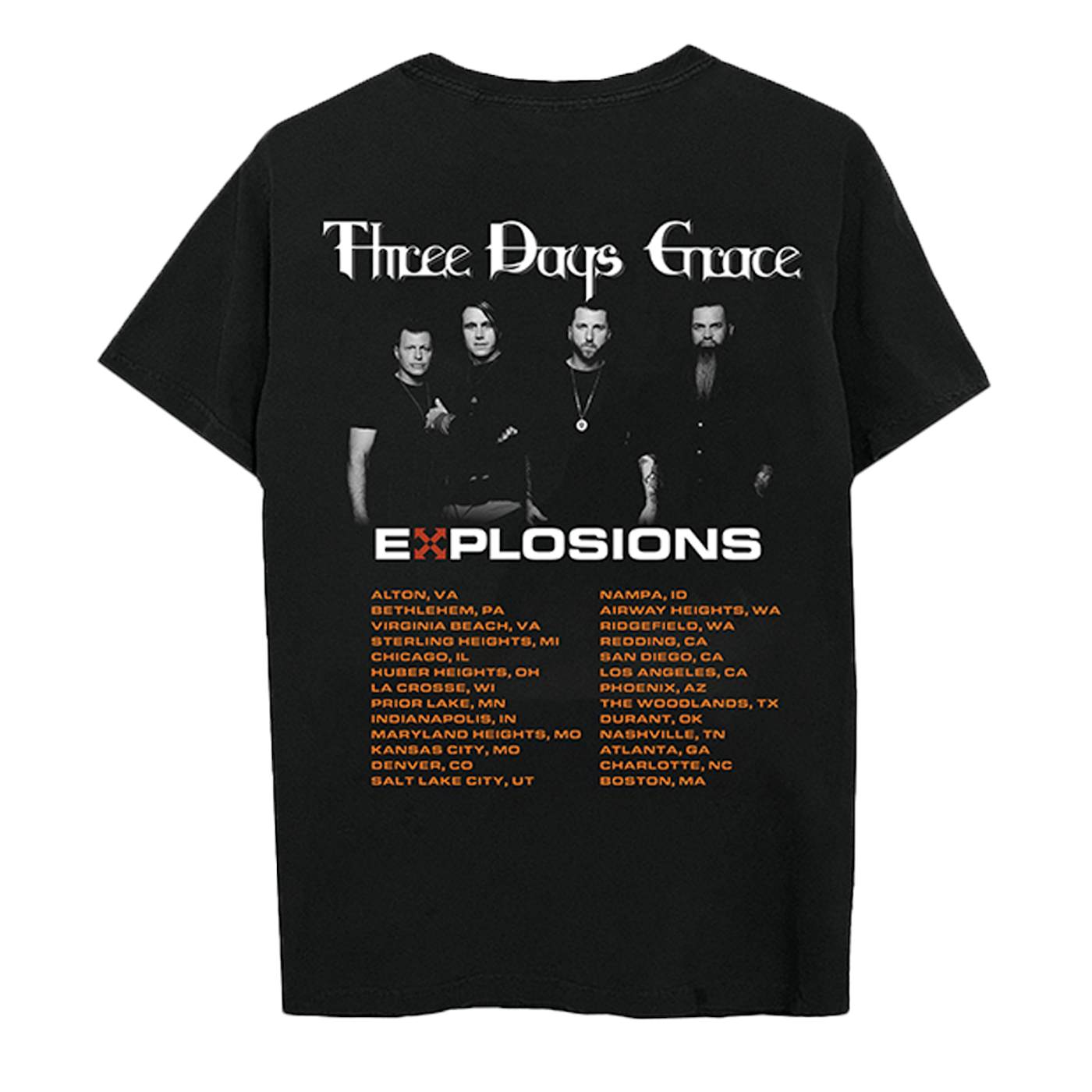 Three Days Grace EXPLOSIONS 2023 Tour Tee