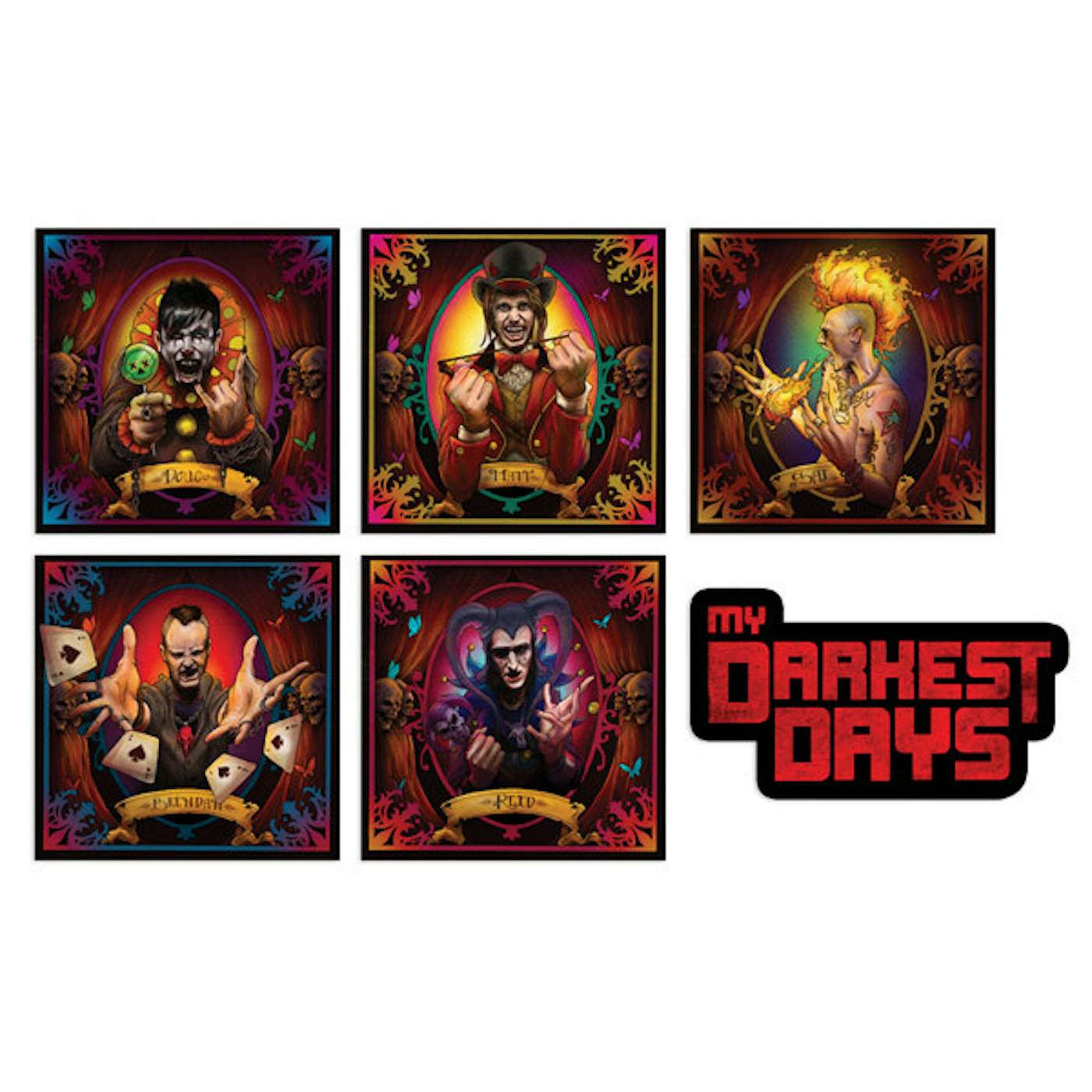 Portrait Sticker Pack - My Darkest Days