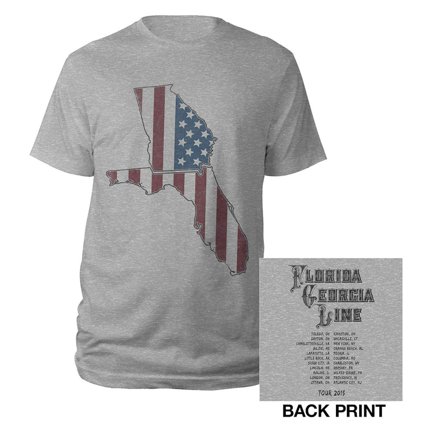 Florida Georgia Line Stars and Stripes States Tour Tee