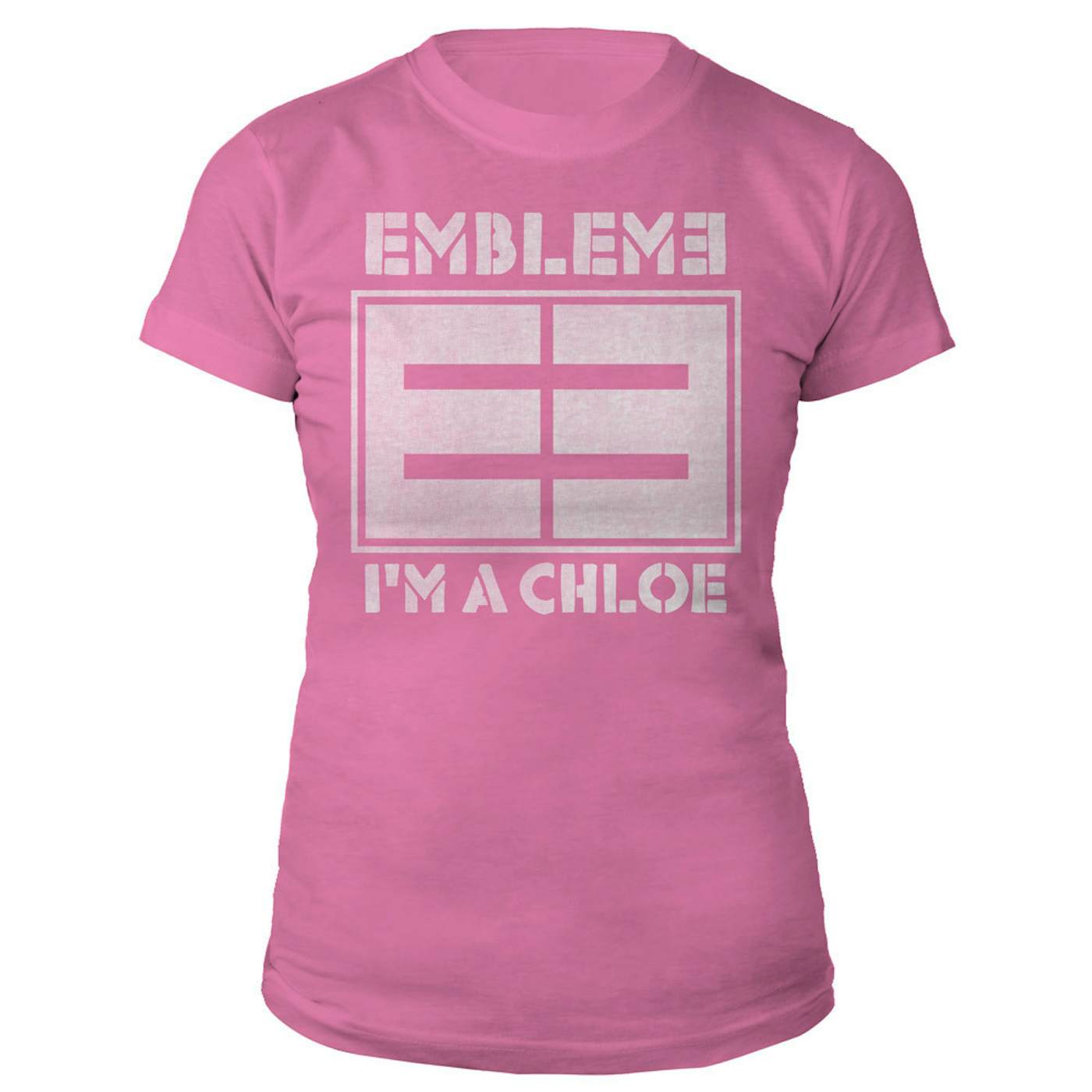 Emblem3 I'm A Chloe Block Logo Pink Girl's Tee