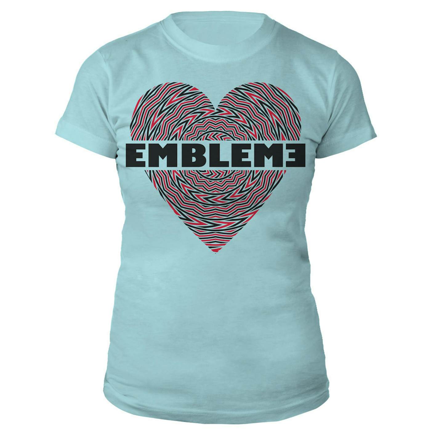 Emblem3 Patterned Heart Girl's Tee