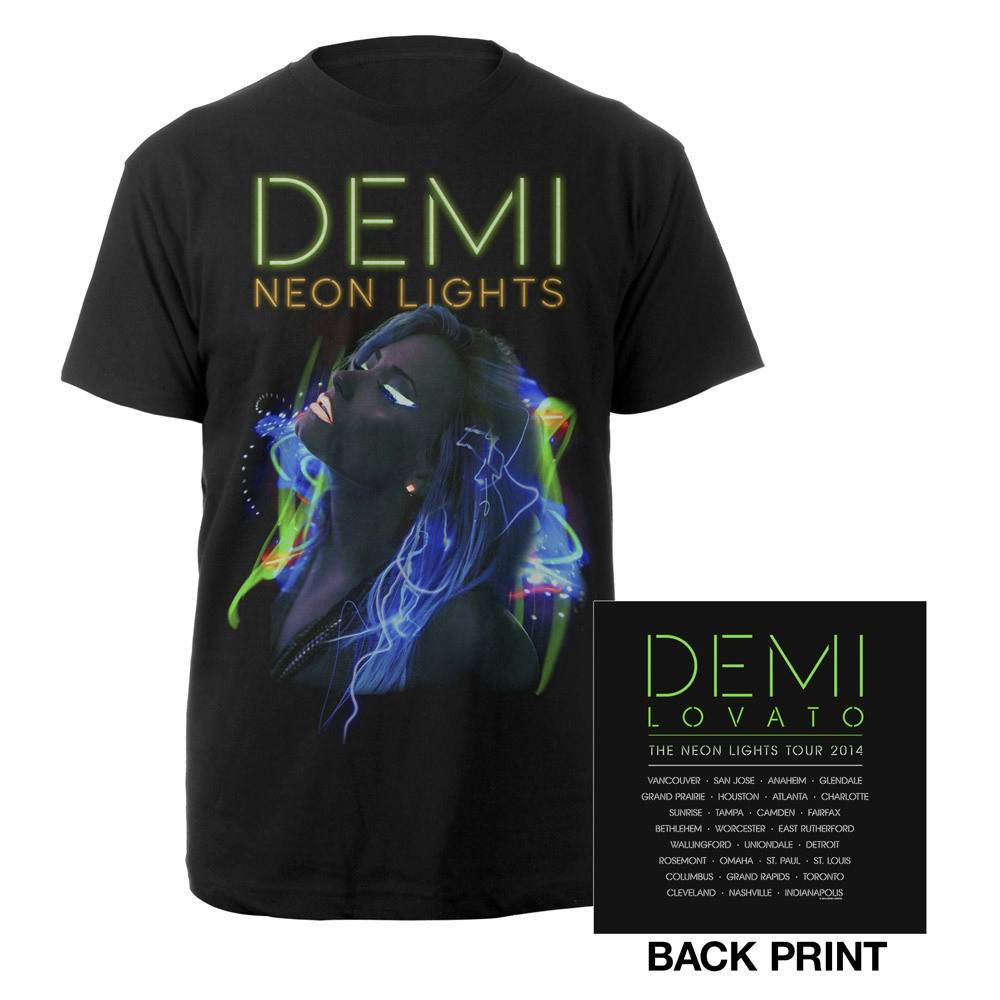 demi lovato neon lights tour shirts