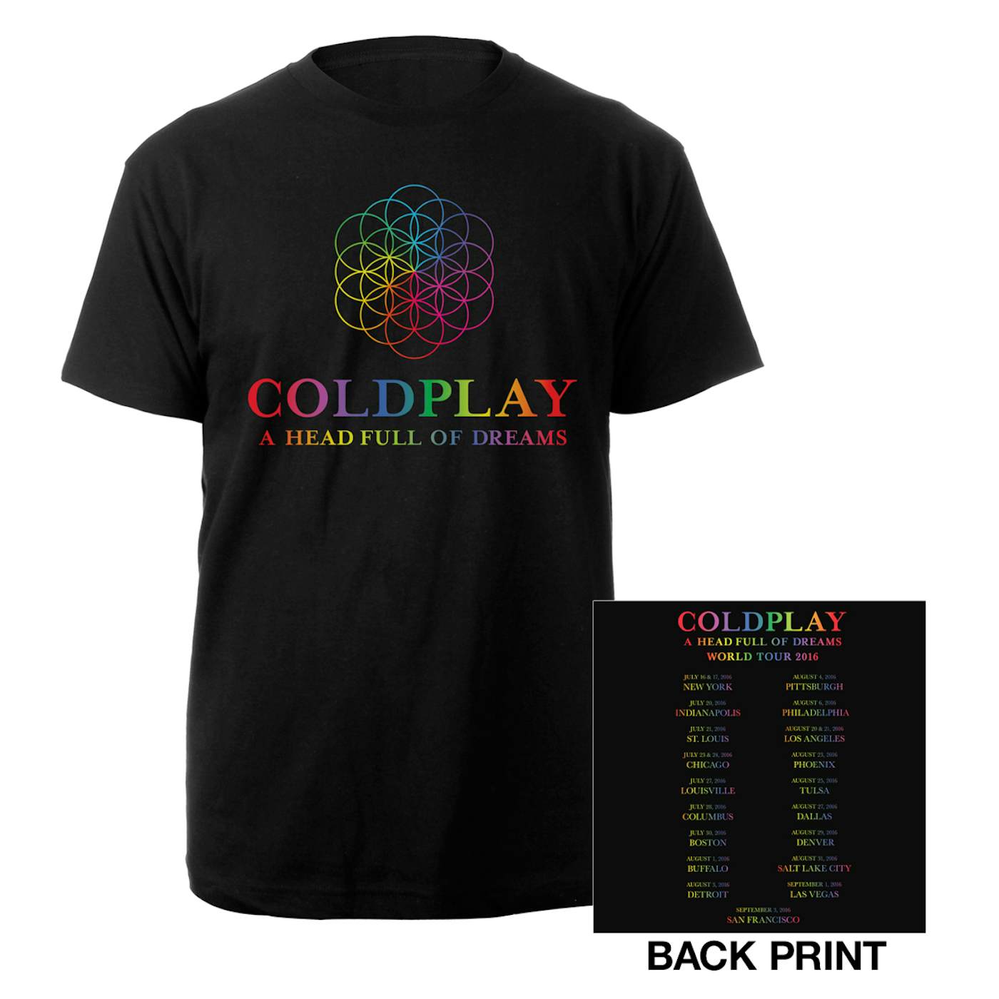 Coldplay t-shirt hotsell tour 2016