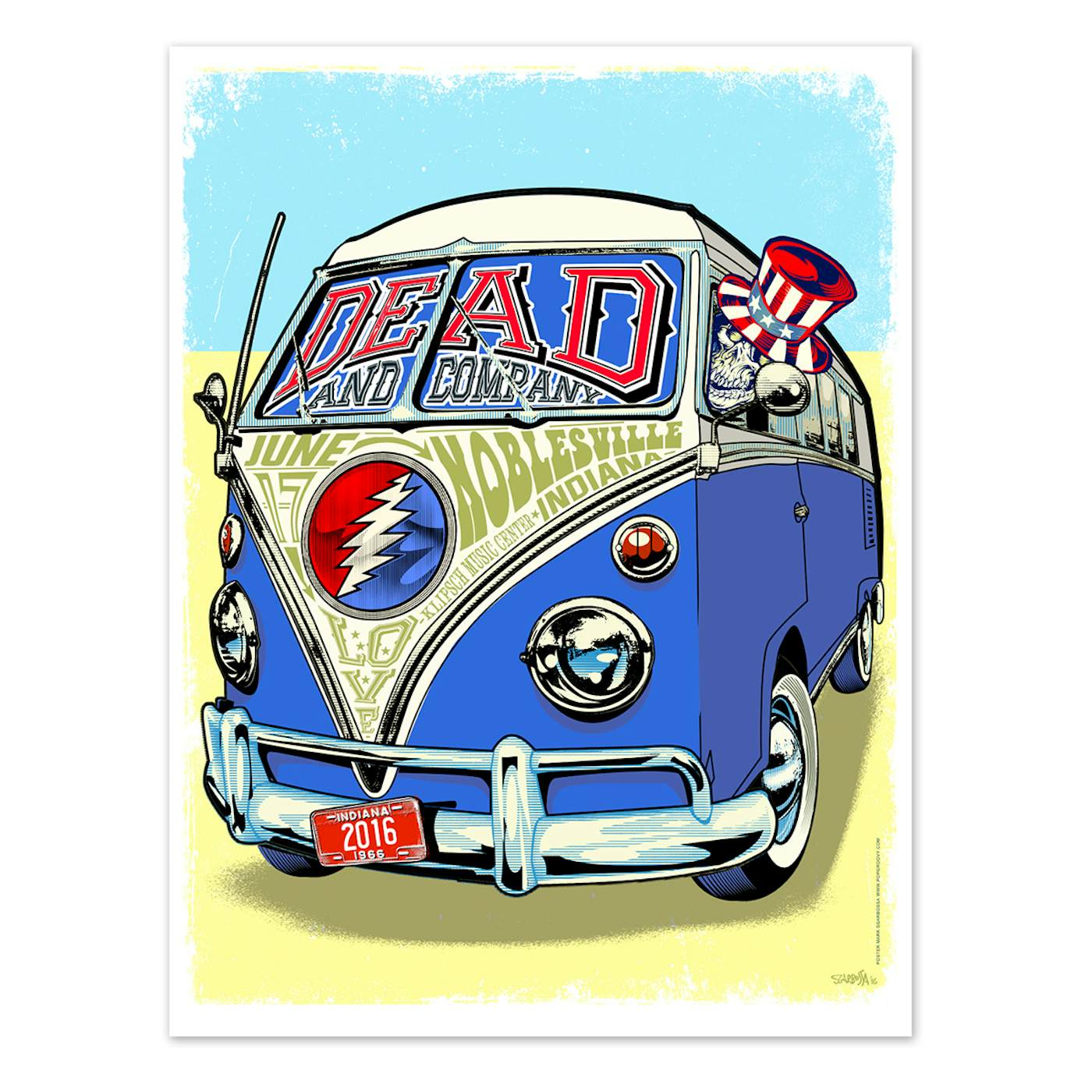 Dead & Company Noblesville, Indiana Exclusive Event Poster