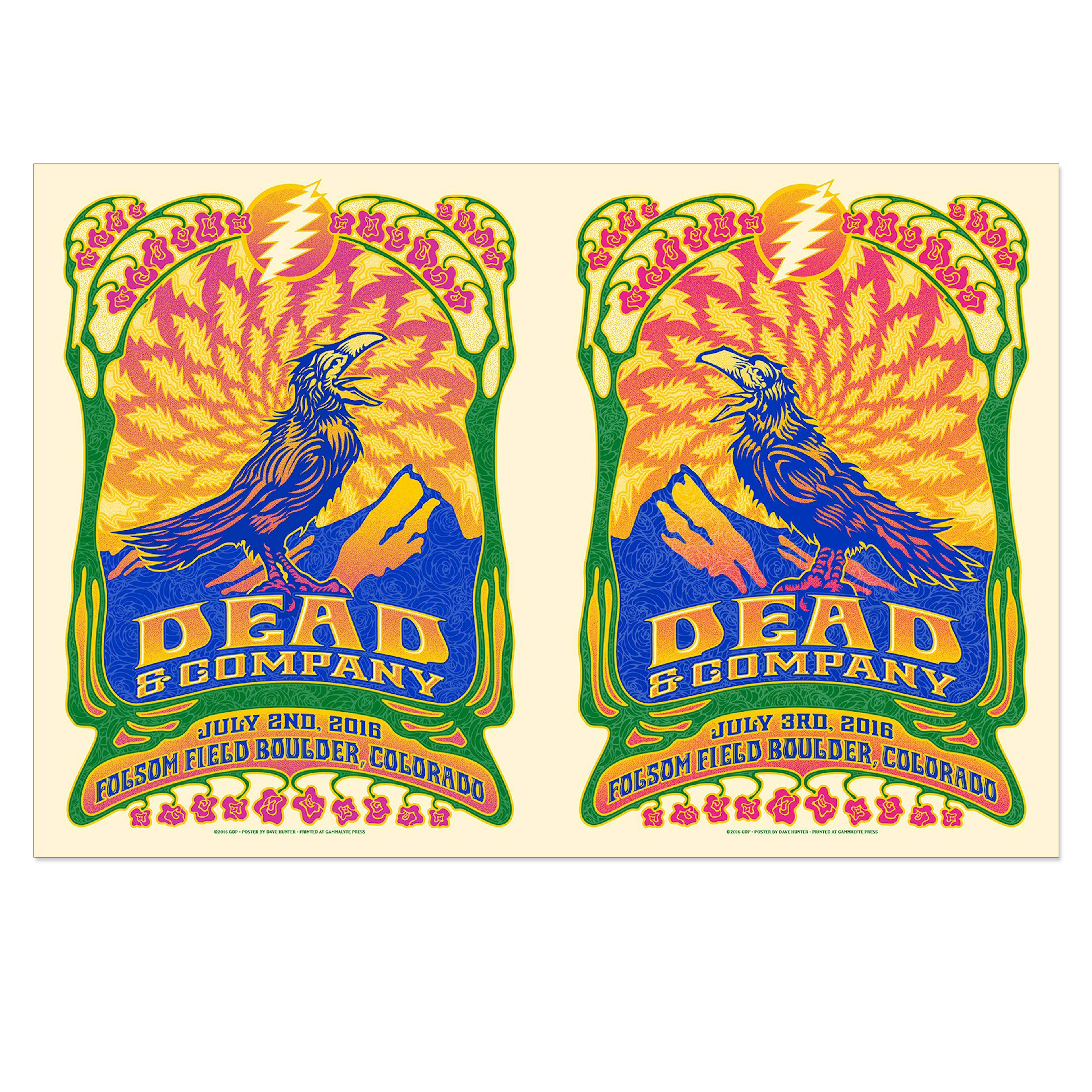 Dead & Company Boulder, Colorado Combined Exclusive Tour Poster