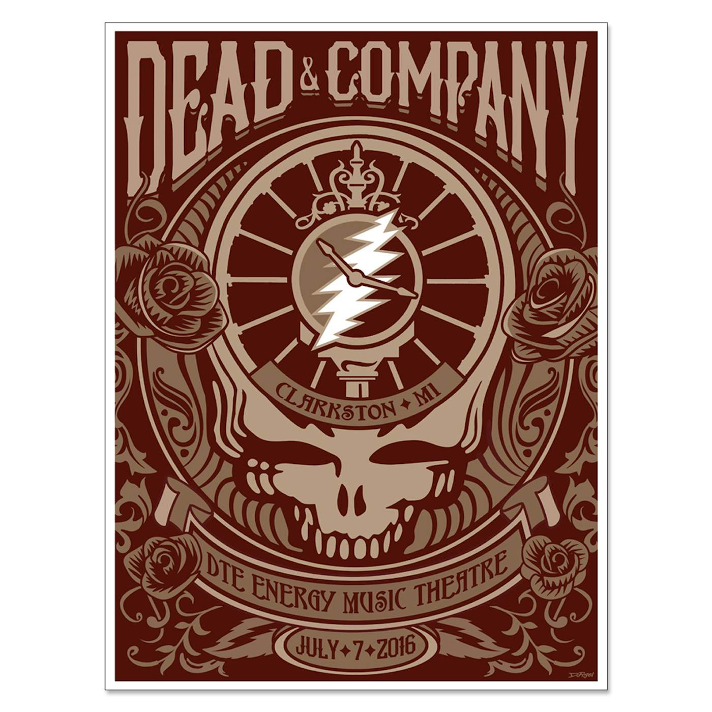 Dead & Company Clarkston, Michigan Exclusive Event Poster