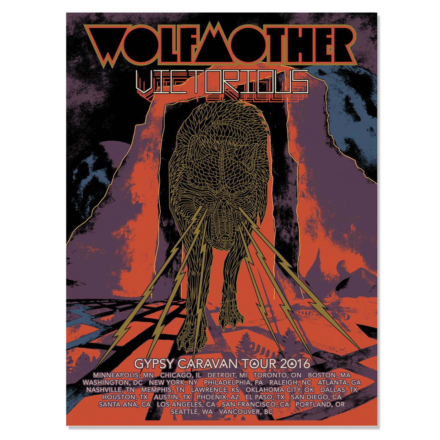 Wolfmother 2016 US Tour Poster