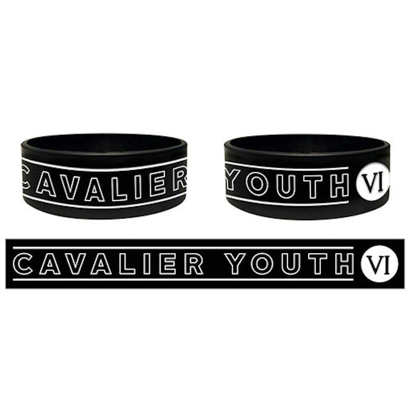 You Me At Six Black Cavalier Youth Silicon Wristband