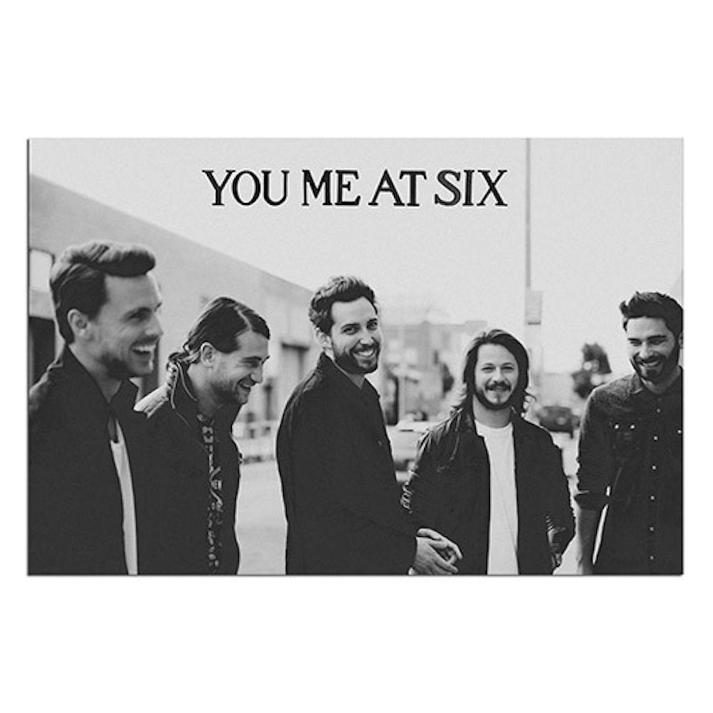 You Me At Six Black & White Poster