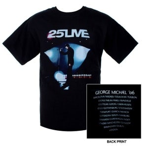 george michael 25 live t shirt