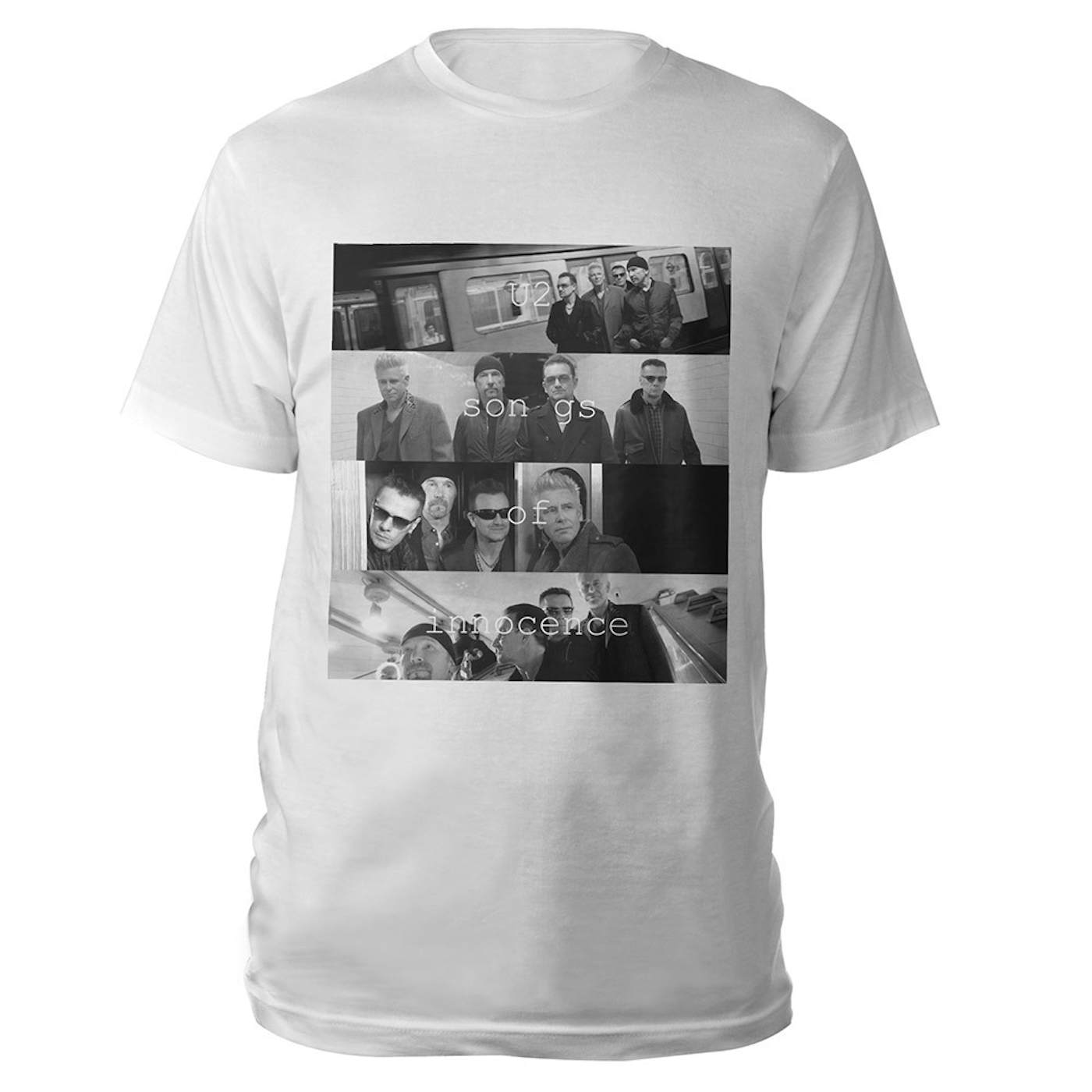 U2 Songs Of Innocence Multiple Photo T-shirt (White)