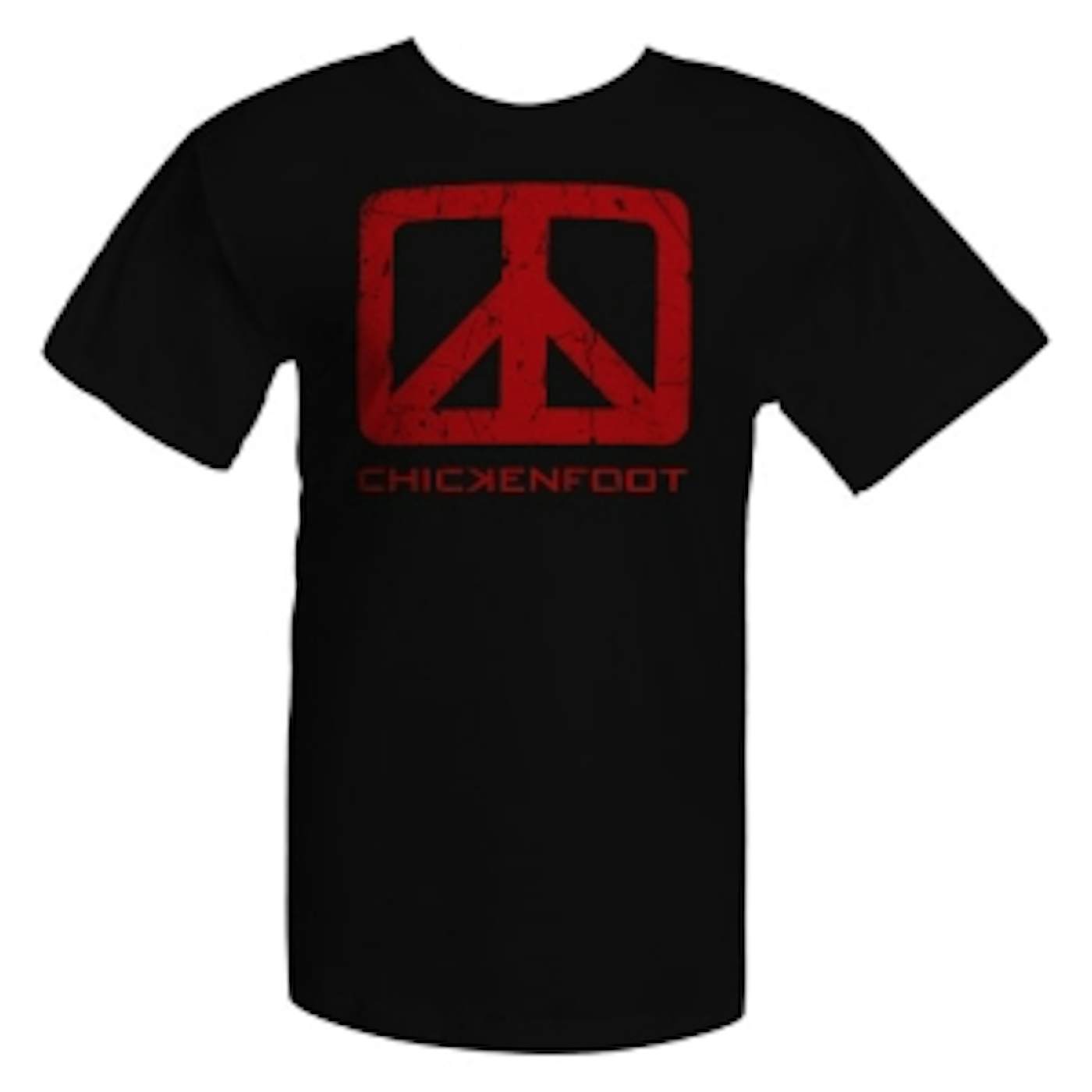 Chickenfoot Black Tee w/Red Logo Art