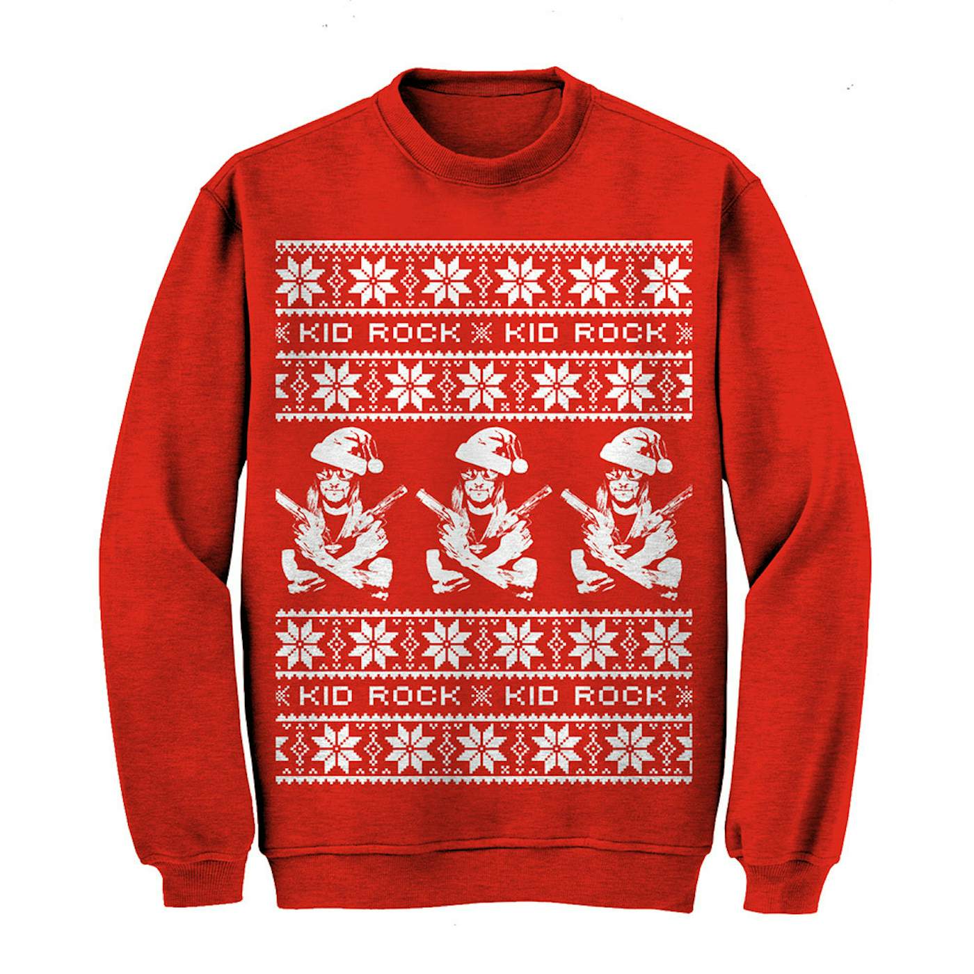 Kid Rock Guns Holiday Sweatshirt Red