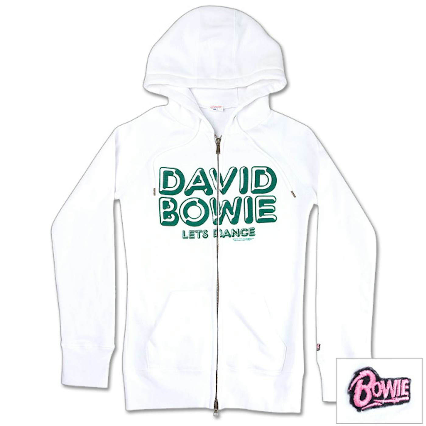 David Bowie Women's White Let's Dance Hoodie