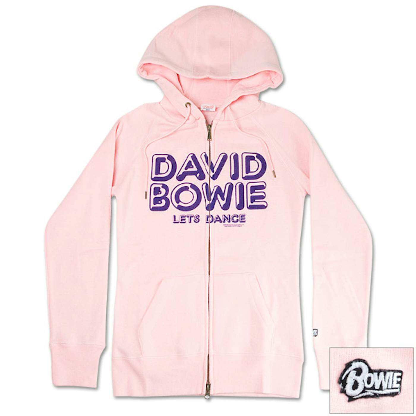 David Bowie Women's Pink Let's Dance Hoodie