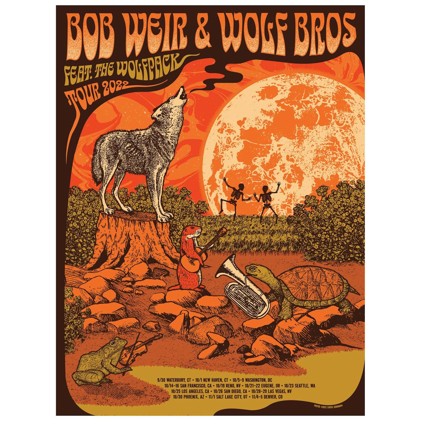 Bob Weir & Wolf Bros 2022 Tour Poster