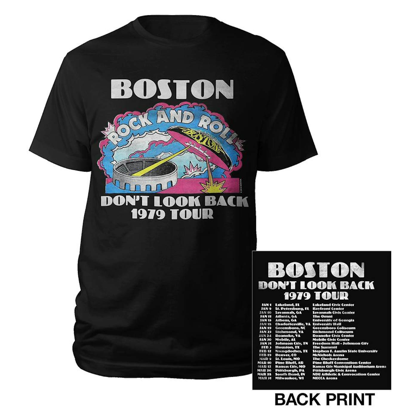 Boston Don't Look Back Vintage Tour T-Shirt