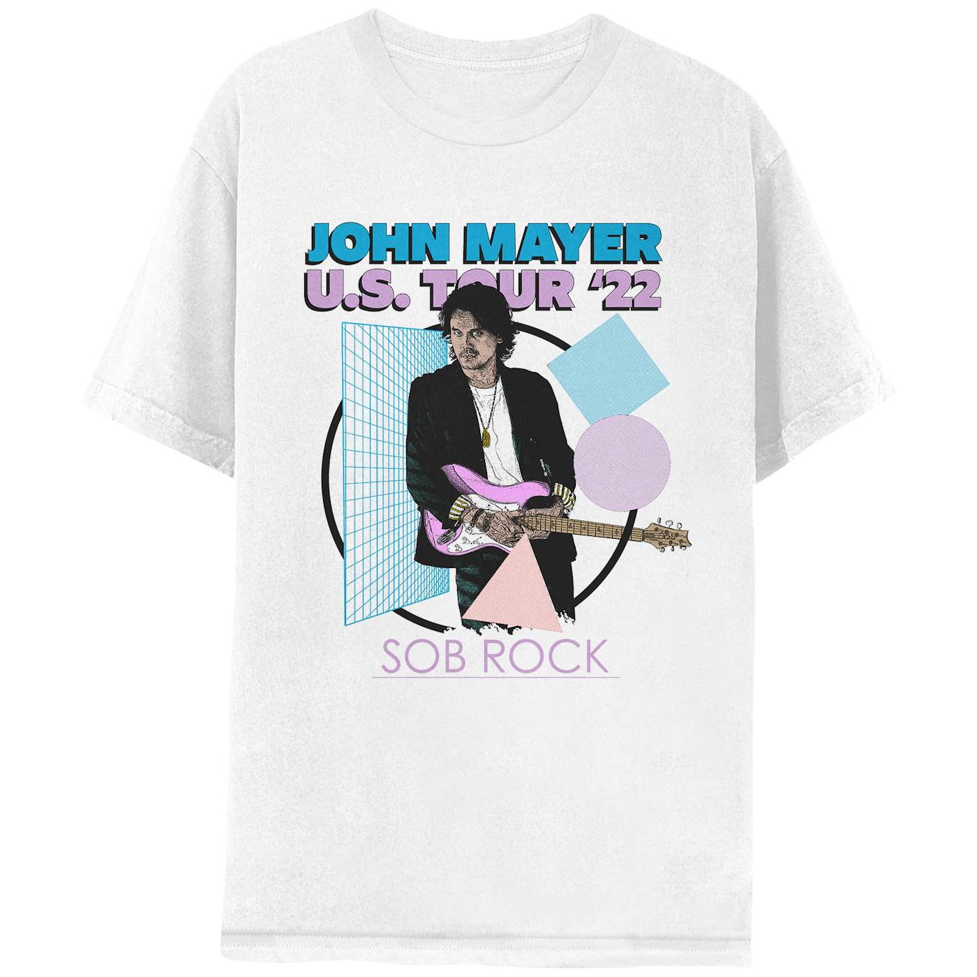 John Mayer Sob Rock Portrait White Tour Tee