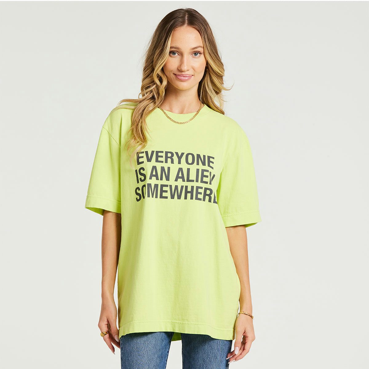 Coldplay EVERYONE IS AN ALIEN SOMEWHERE - GREEN TEE 