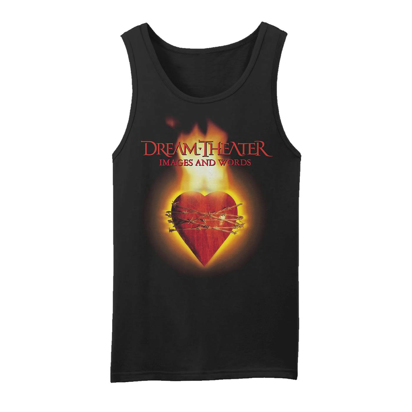 Dream Theater Images and Words 30th Anniversary Flaming Heart Tank Top