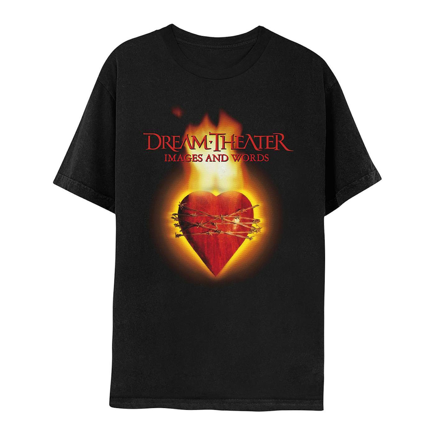 Dream Theater Images and Words 30th Anniversary Flaming Heart Tee