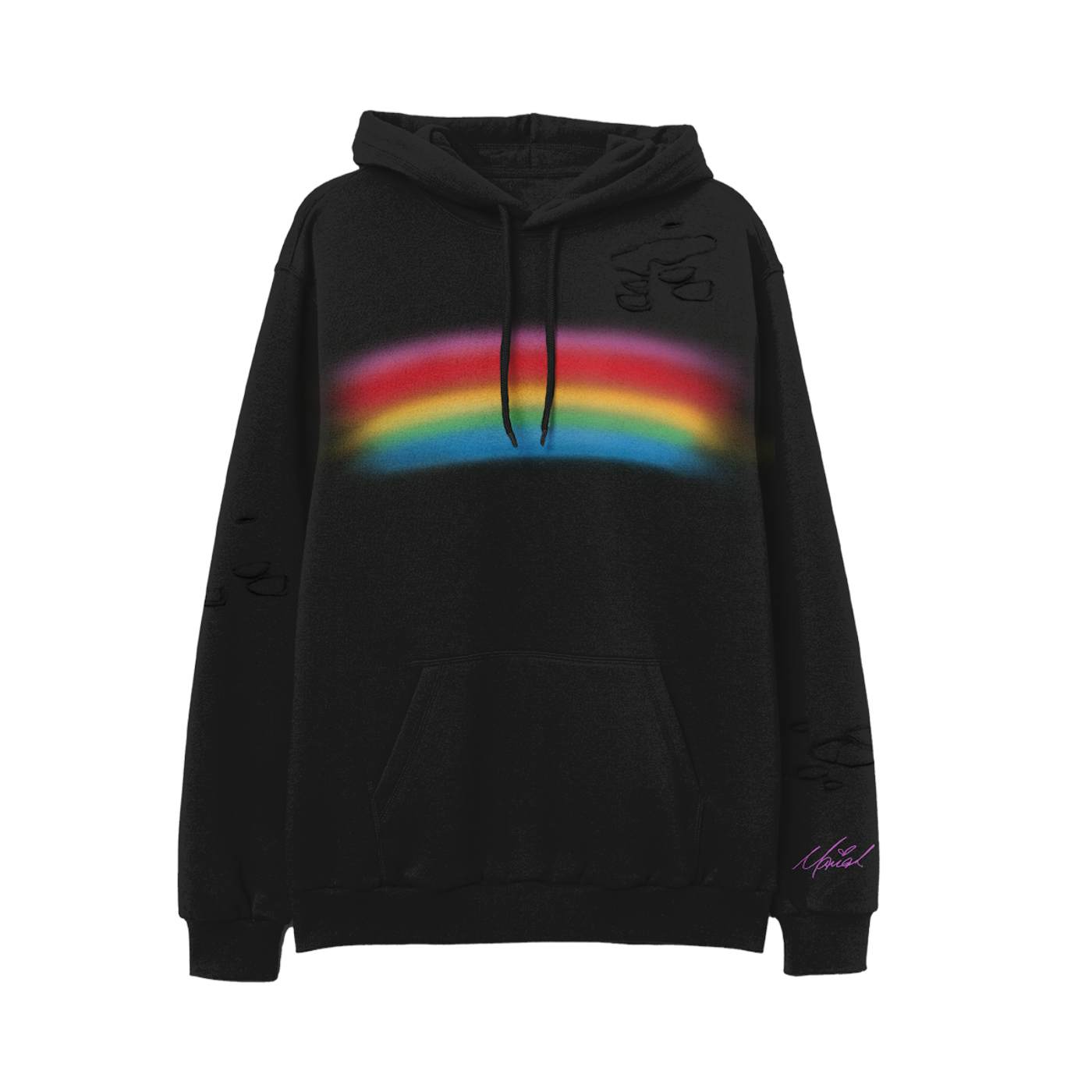 Mariah Carey Vintage Distressed Rainbow Airbrush Pullover Hoodie