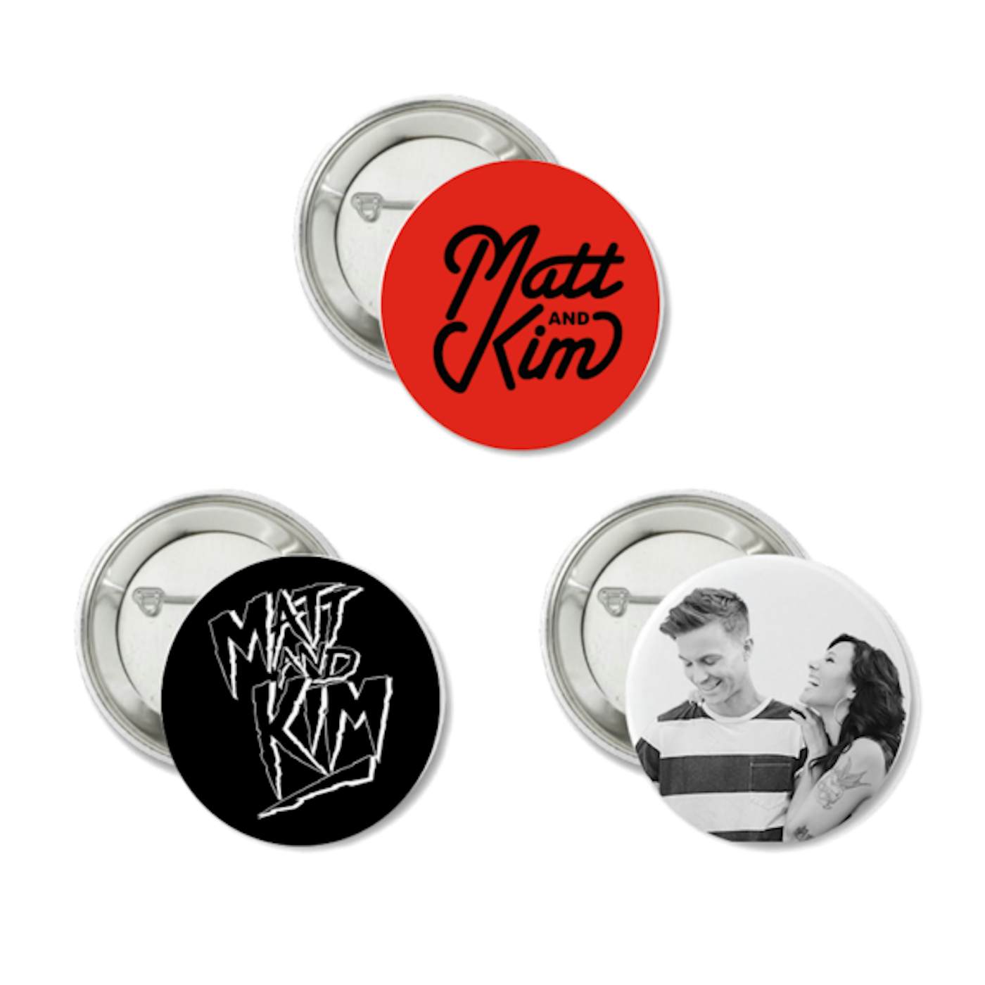 Matt and Kim 3 Button Pack