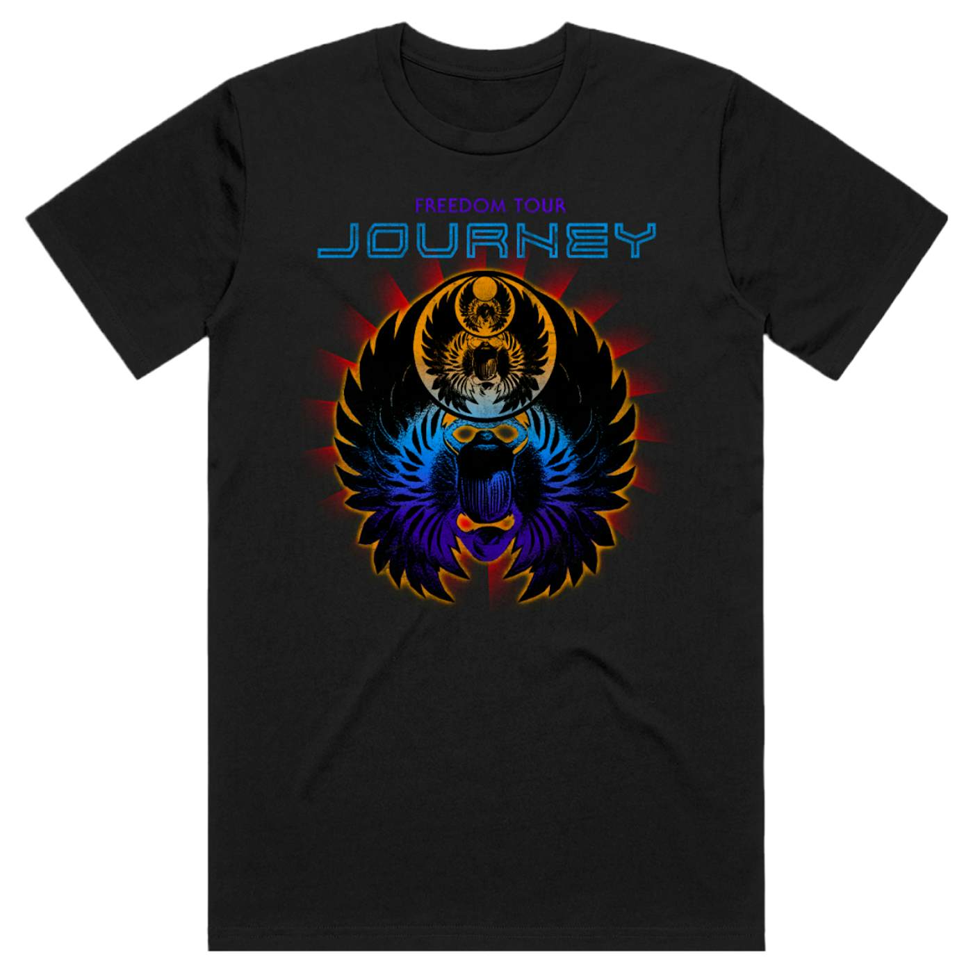 Journey Black Neon Scarab Freedom tee