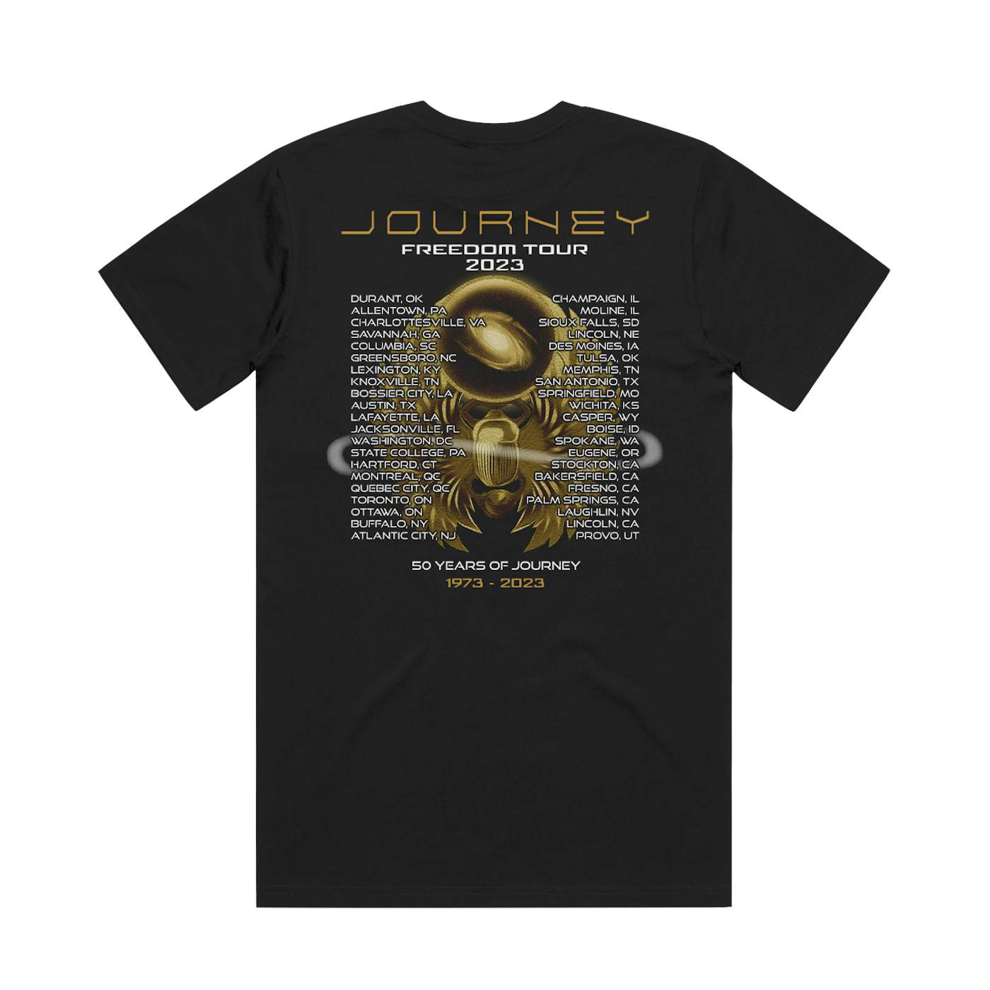 Journey 2023 50th Anniversary Bronze Scarab Tour Tee